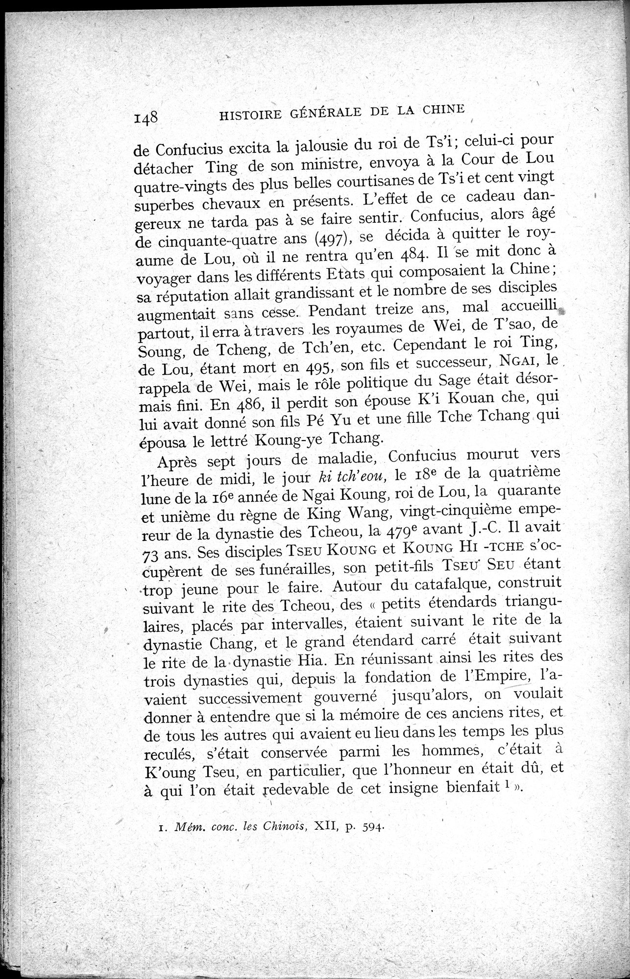 Histoire Générale de la Chine : vol.1 / 150 ページ（白黒高解像度画像）