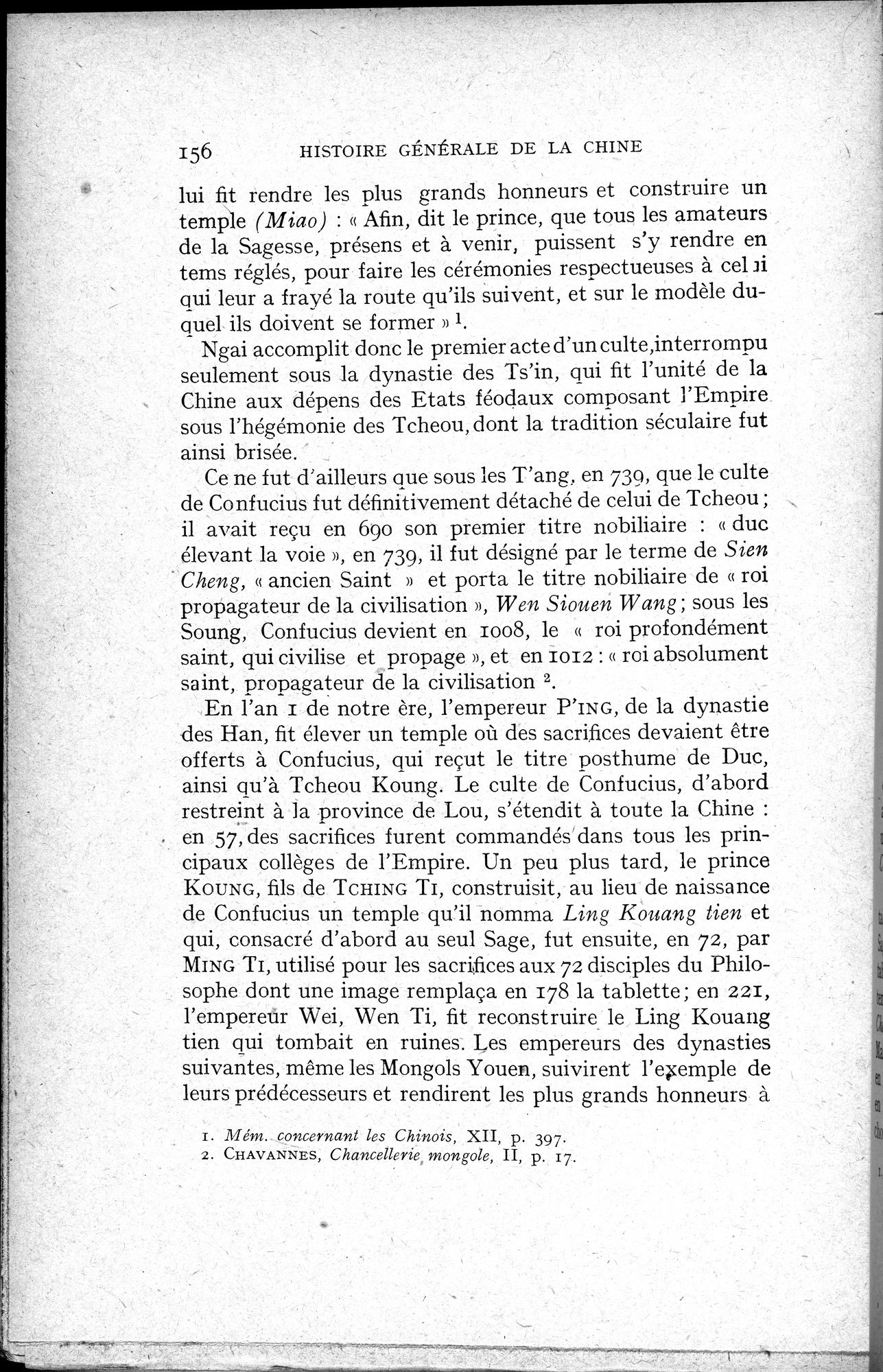 Histoire Générale de la Chine : vol.1 / 158 ページ（白黒高解像度画像）