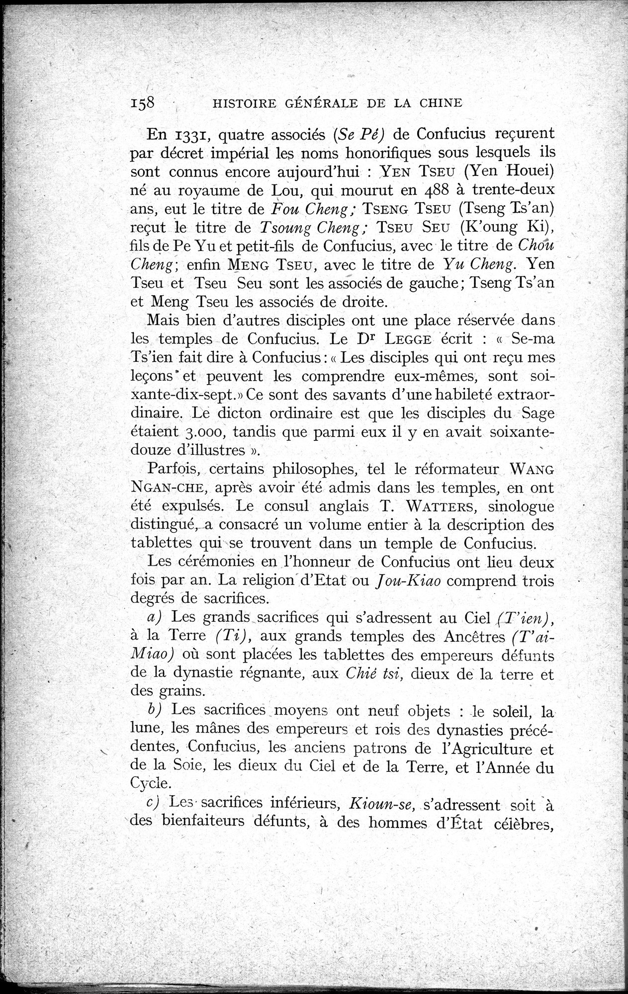 Histoire Générale de la Chine : vol.1 / 160 ページ（白黒高解像度画像）