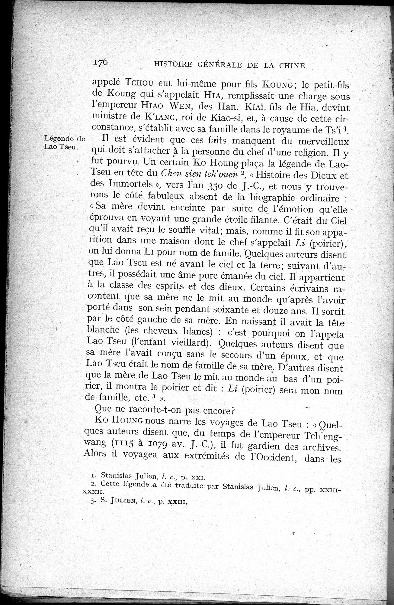 Histoire Générale de la Chine : vol.1 / 178 ページ（白黒高解像度画像）