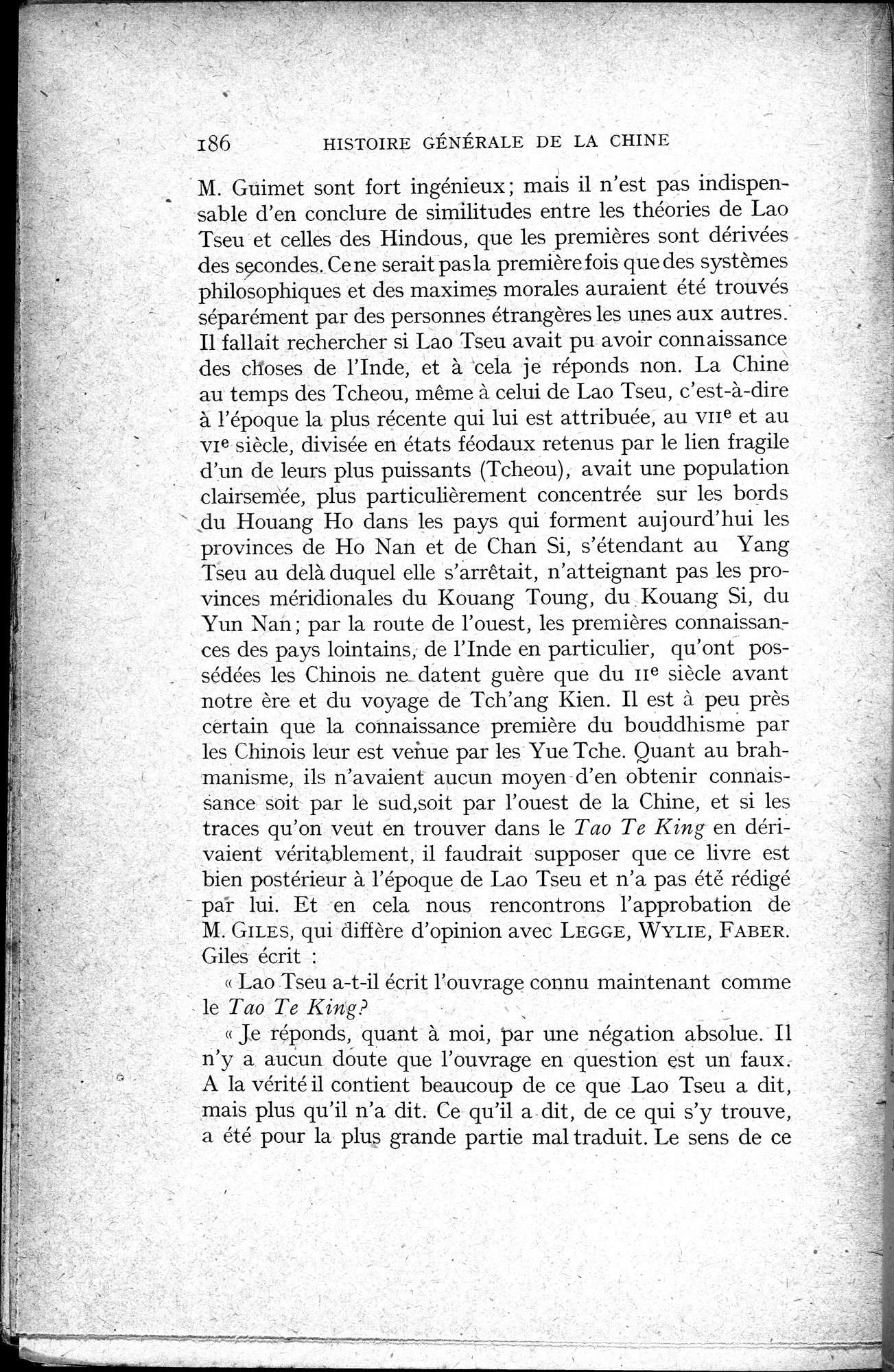 Histoire Générale de la Chine : vol.1 / 188 ページ（白黒高解像度画像）