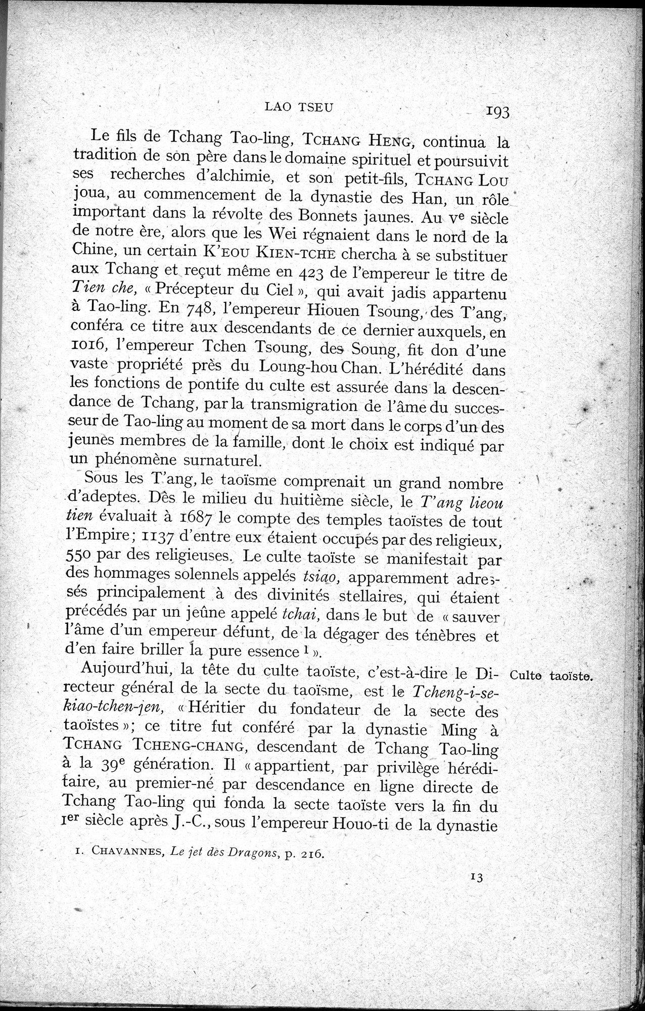 Histoire Générale de la Chine : vol.1 / 195 ページ（白黒高解像度画像）
