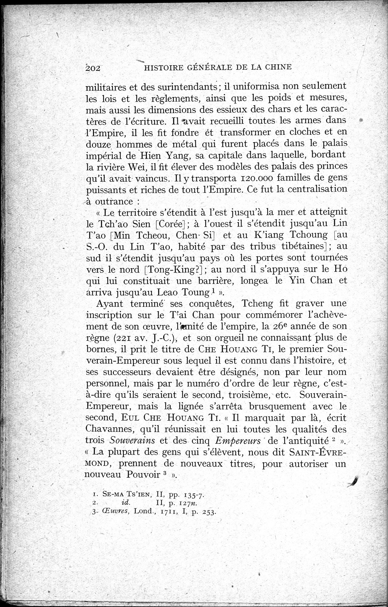 Histoire Générale de la Chine : vol.1 / 204 ページ（白黒高解像度画像）