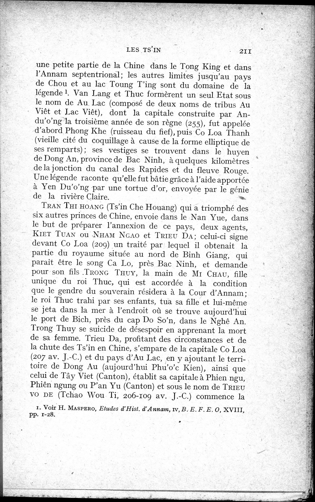 Histoire Générale de la Chine : vol.1 / 213 ページ（白黒高解像度画像）