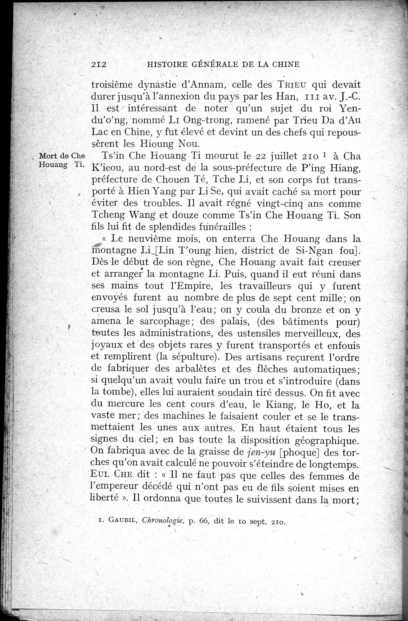 Histoire Générale de la Chine : vol.1 / 214 ページ（白黒高解像度画像）