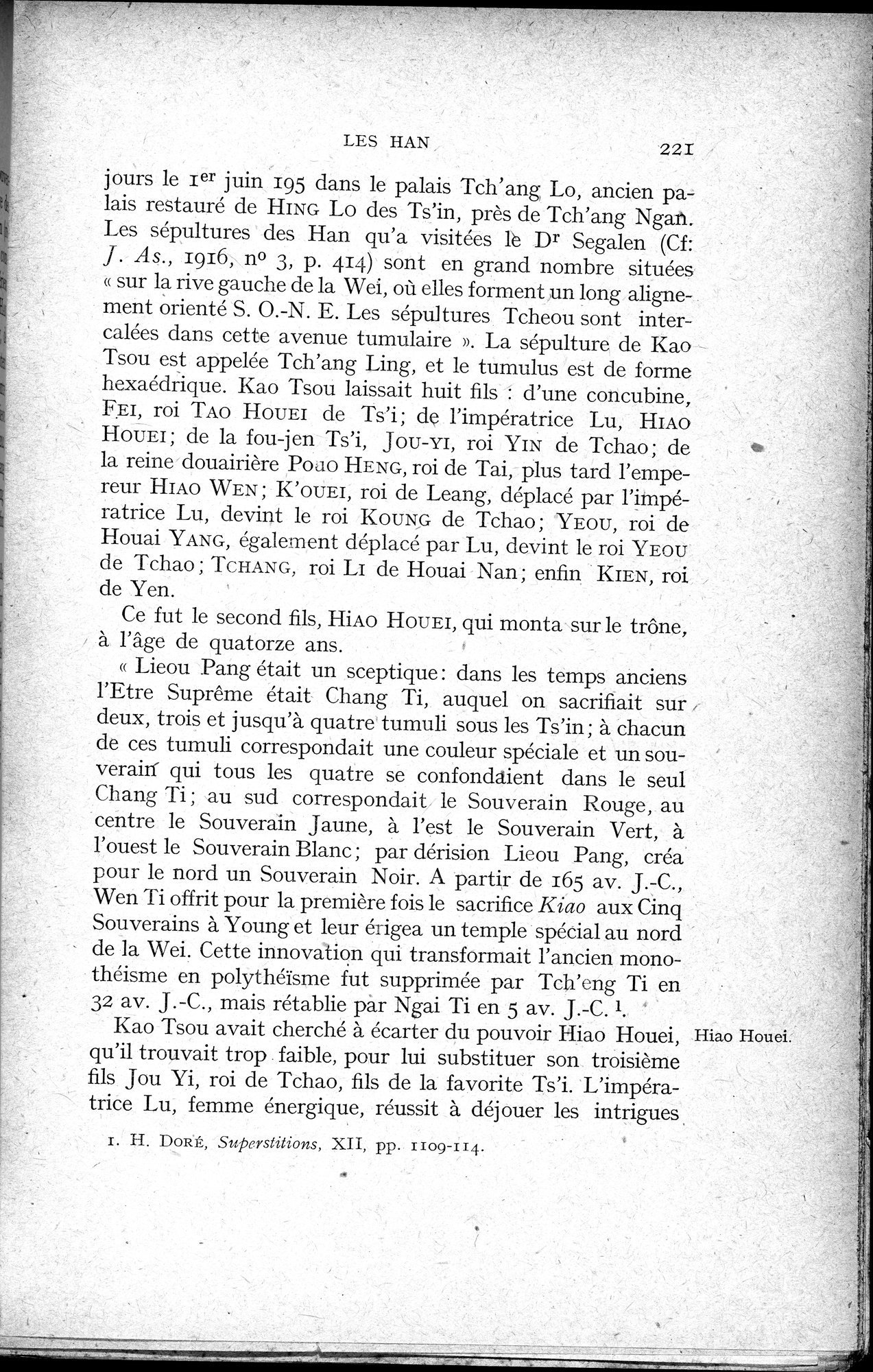 Histoire Générale de la Chine : vol.1 / 223 ページ（白黒高解像度画像）