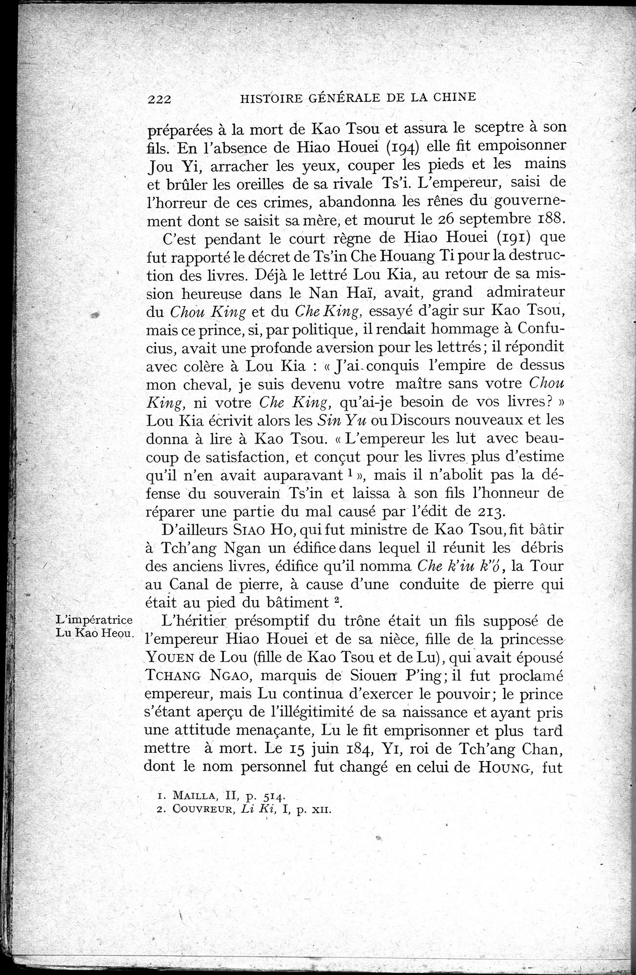Histoire Générale de la Chine : vol.1 / 224 ページ（白黒高解像度画像）