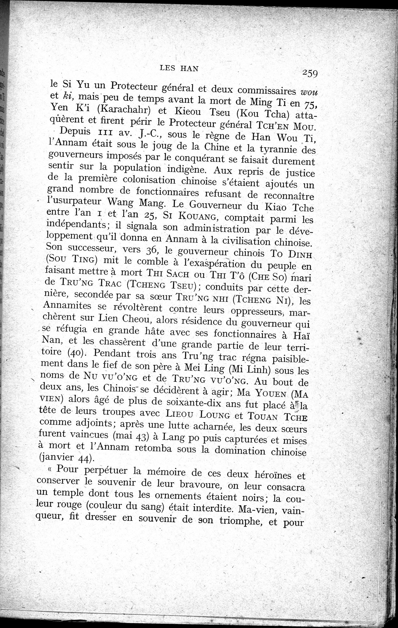 Histoire Générale de la Chine : vol.1 / 261 ページ（白黒高解像度画像）
