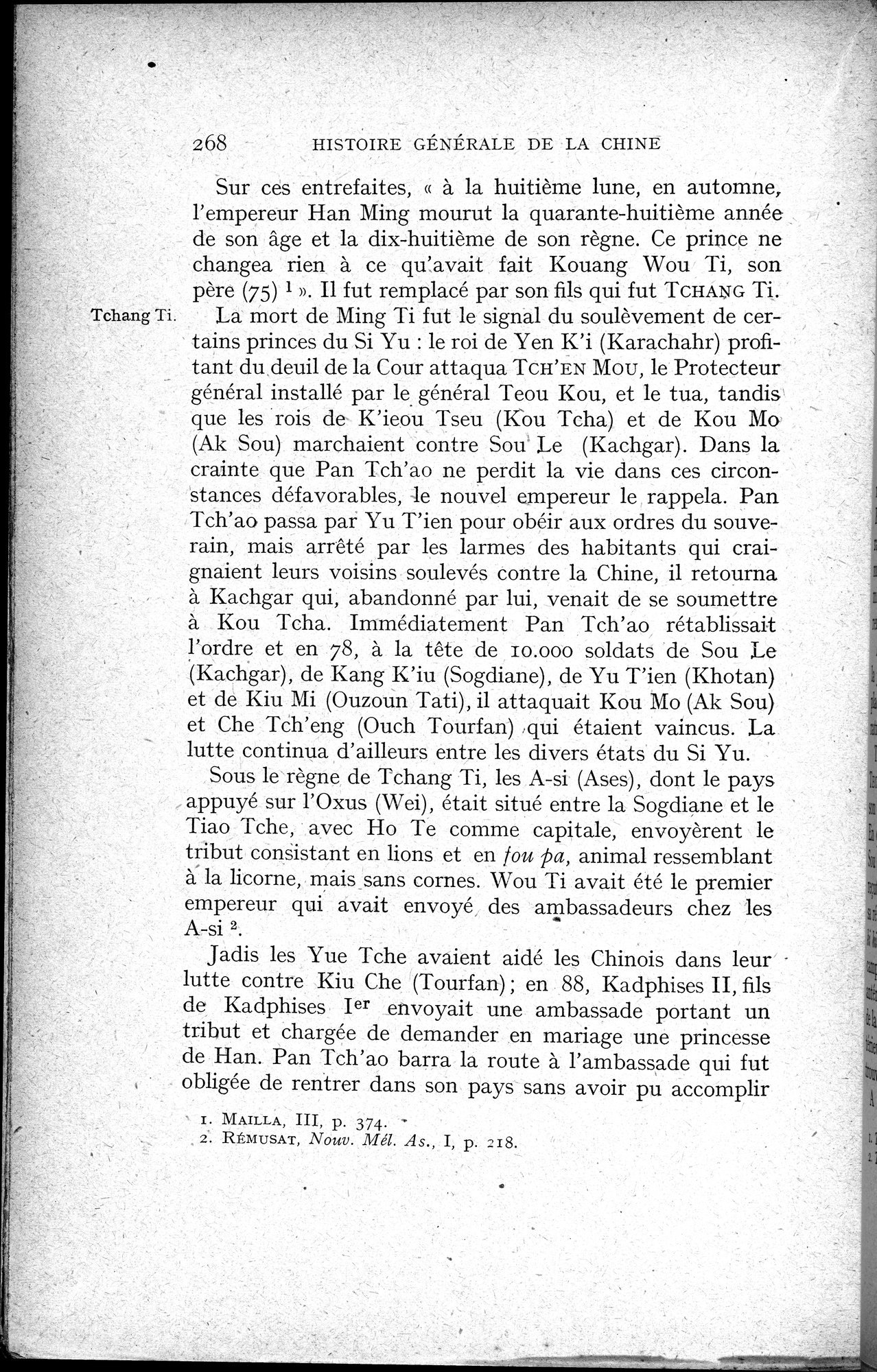 Histoire Générale de la Chine : vol.1 / 270 ページ（白黒高解像度画像）