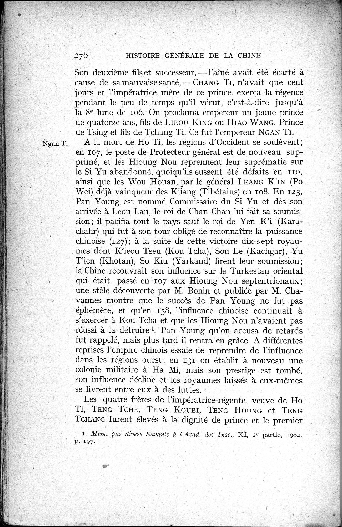 Histoire Générale de la Chine : vol.1 / 278 ページ（白黒高解像度画像）