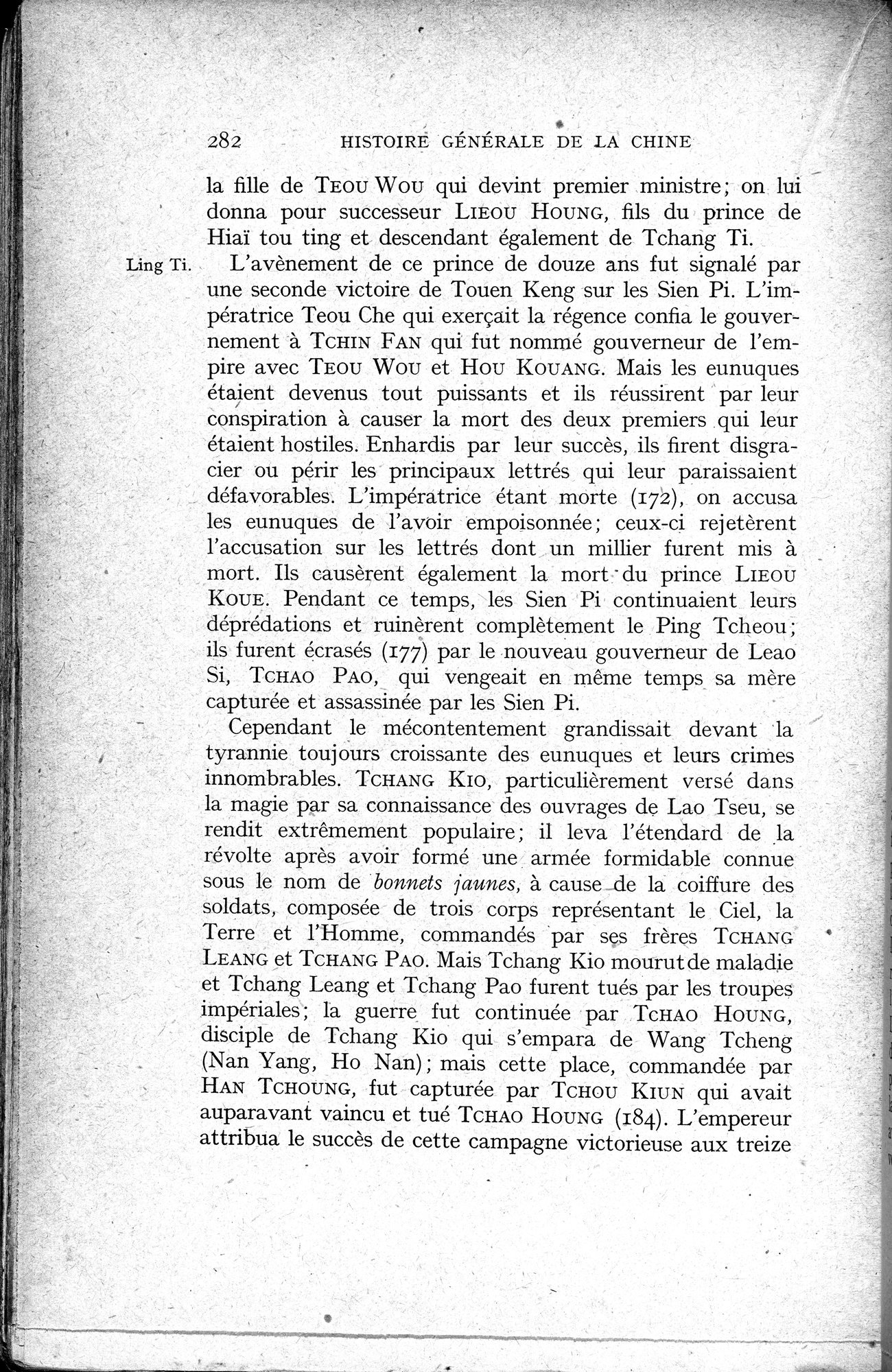 Histoire Générale de la Chine : vol.1 / 284 ページ（白黒高解像度画像）