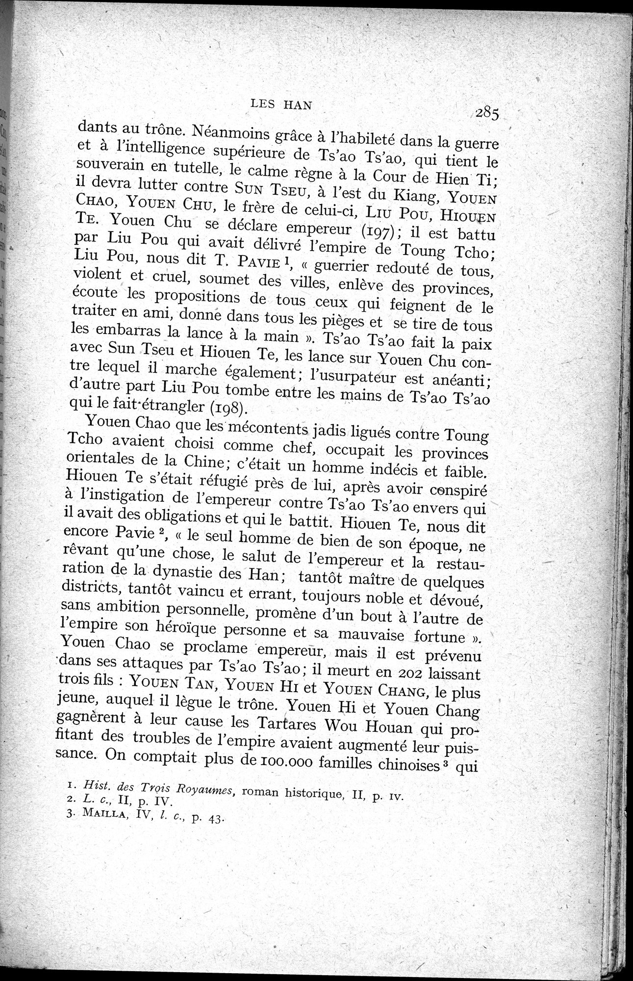 Histoire Générale de la Chine : vol.1 / 287 ページ（白黒高解像度画像）