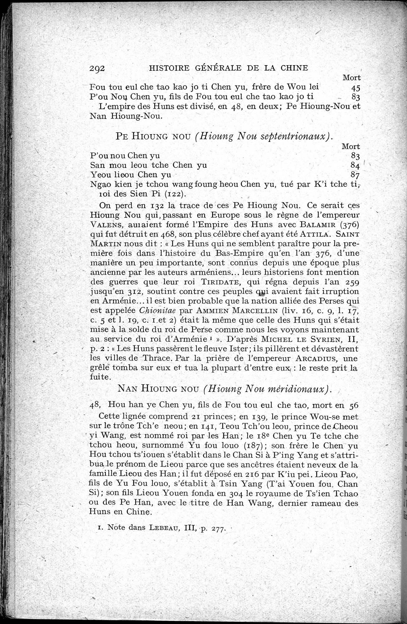 Histoire Générale de la Chine : vol.1 / 294 ページ（白黒高解像度画像）
