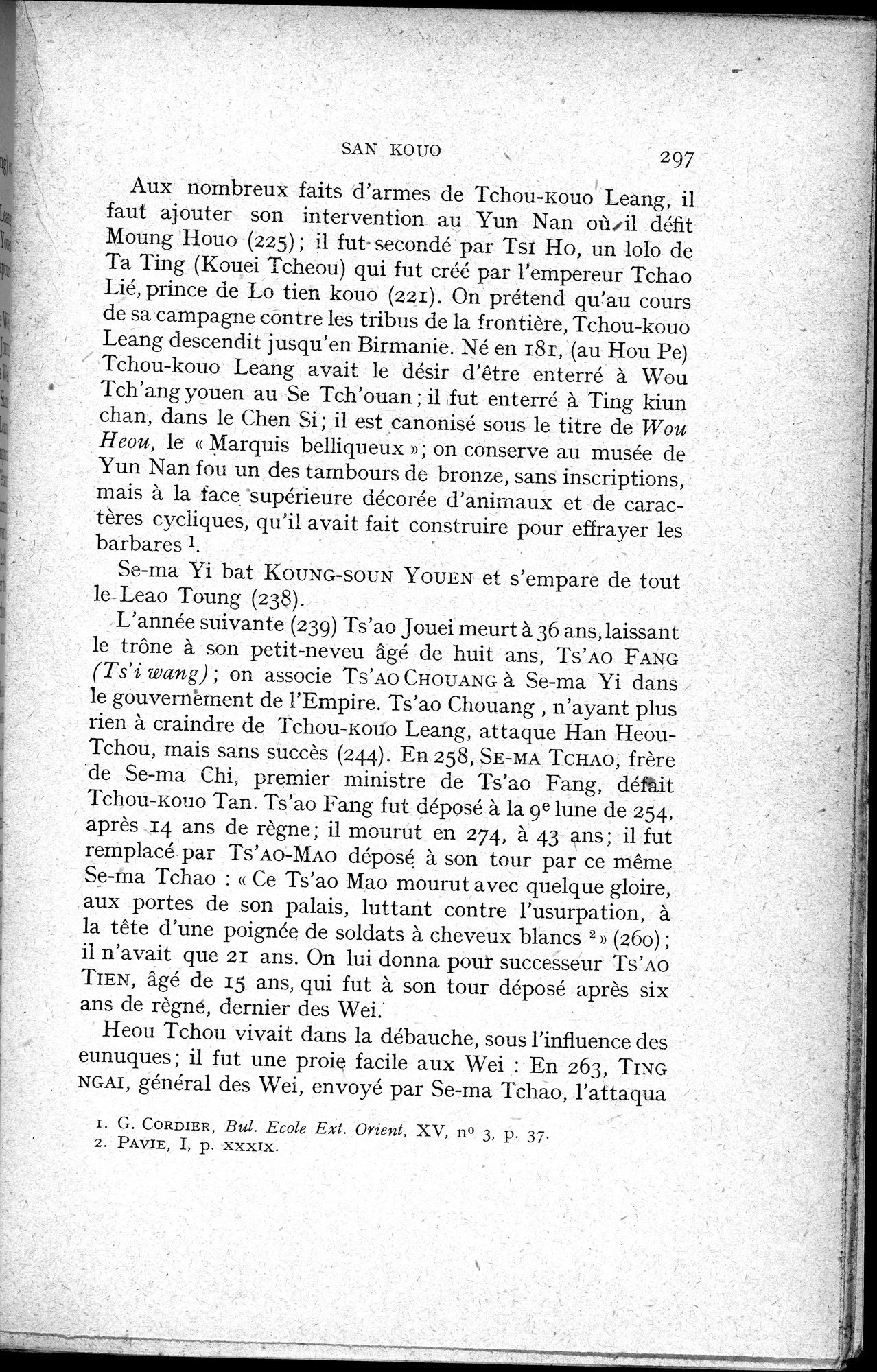 Histoire Générale de la Chine : vol.1 / 299 ページ（白黒高解像度画像）