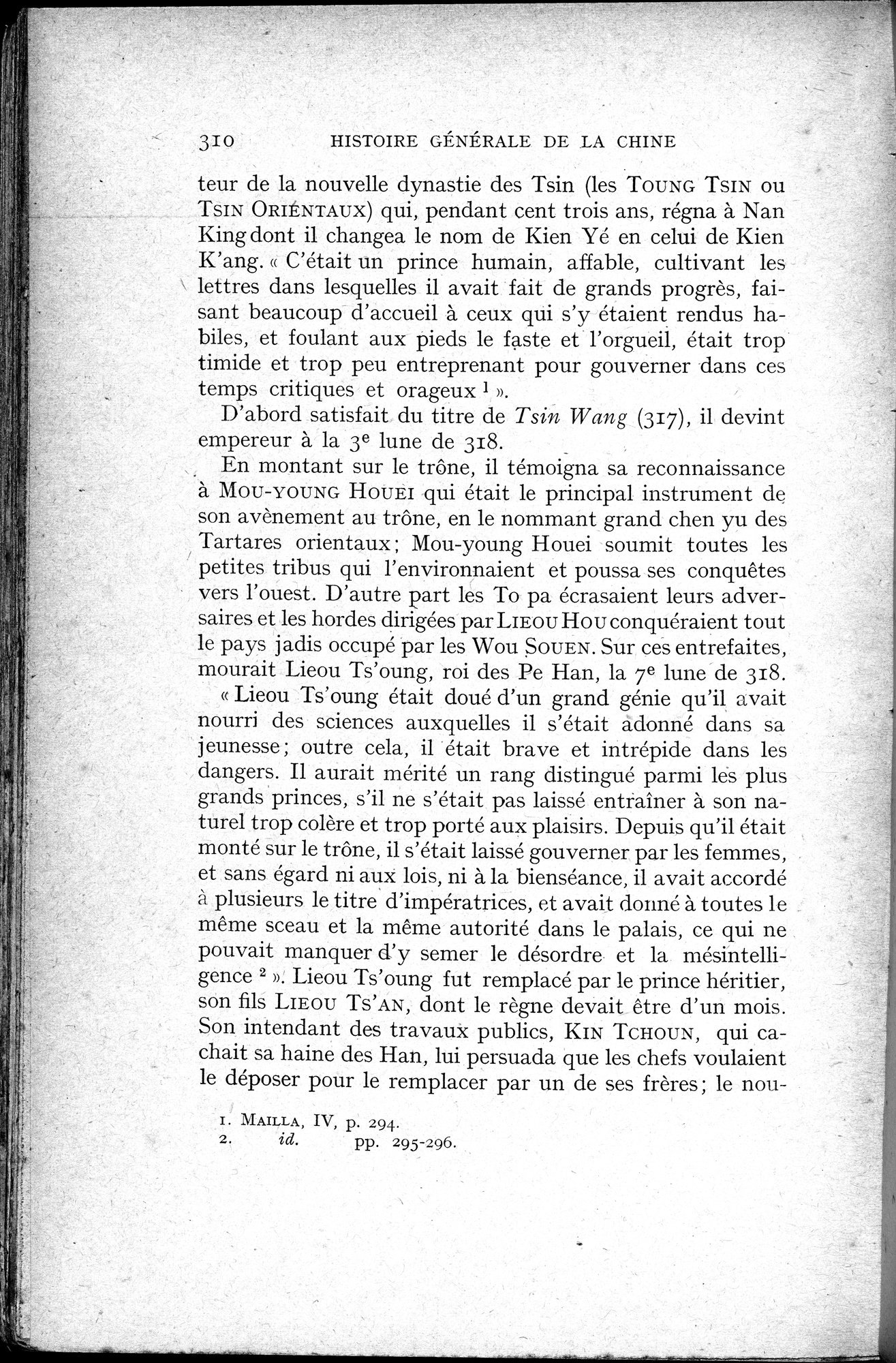 Histoire Générale de la Chine : vol.1 / 312 ページ（白黒高解像度画像）