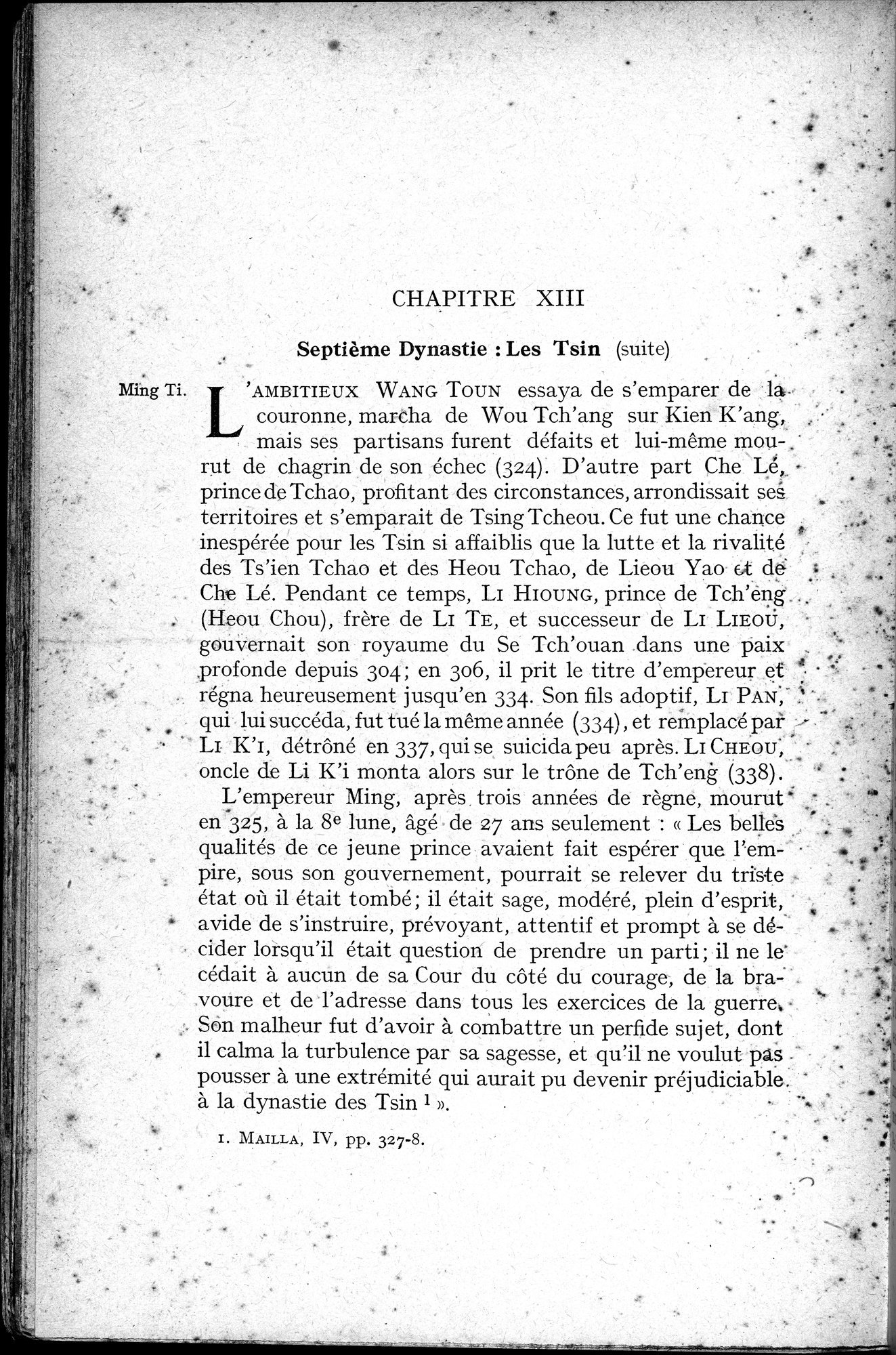 Histoire Générale de la Chine : vol.1 / 314 ページ（白黒高解像度画像）