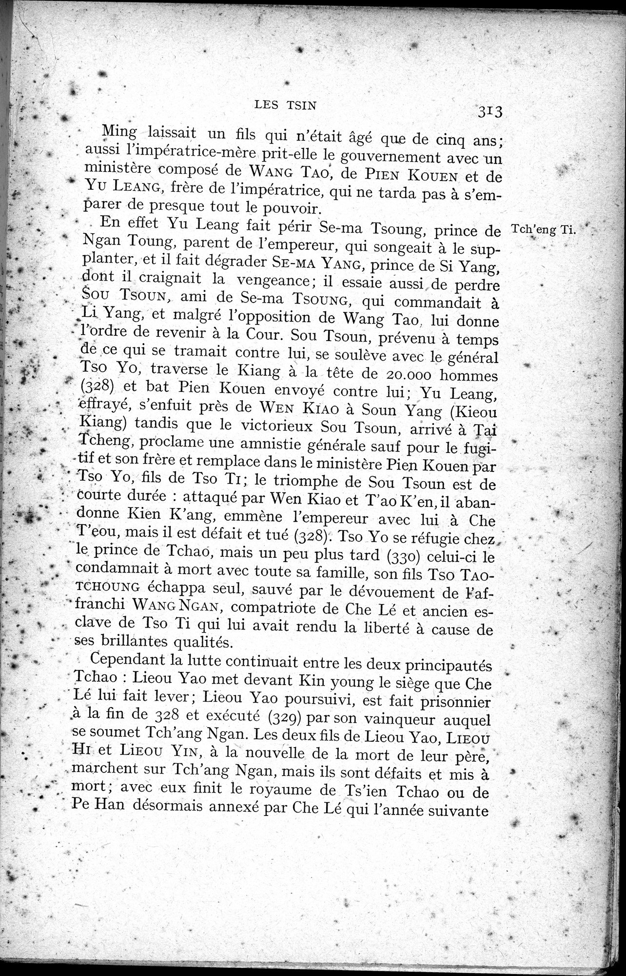 Histoire Générale de la Chine : vol.1 / 315 ページ（白黒高解像度画像）