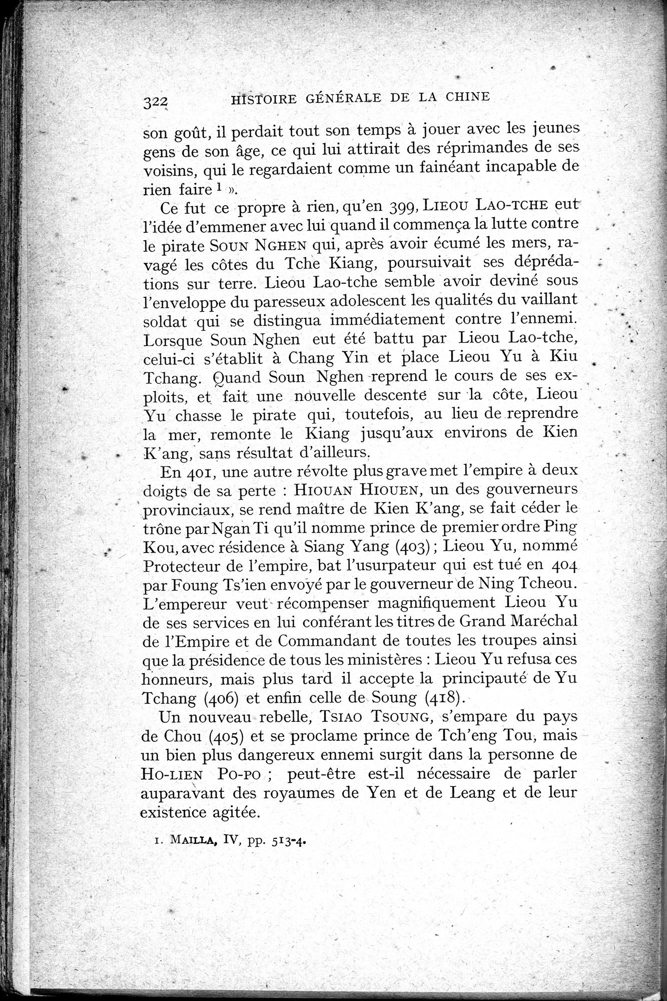 Histoire Générale de la Chine : vol.1 / 324 ページ（白黒高解像度画像）