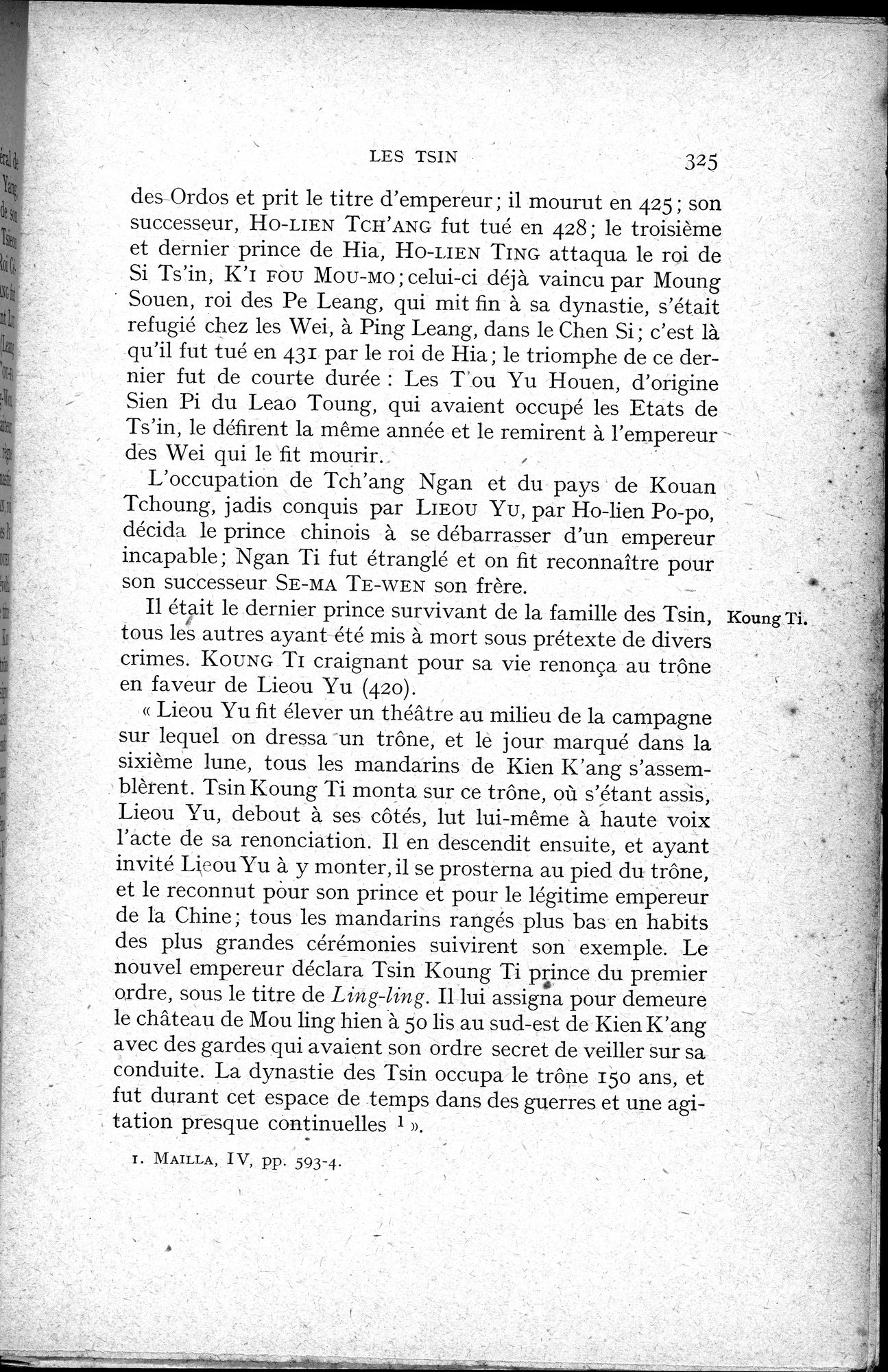 Histoire Générale de la Chine : vol.1 / 327 ページ（白黒高解像度画像）