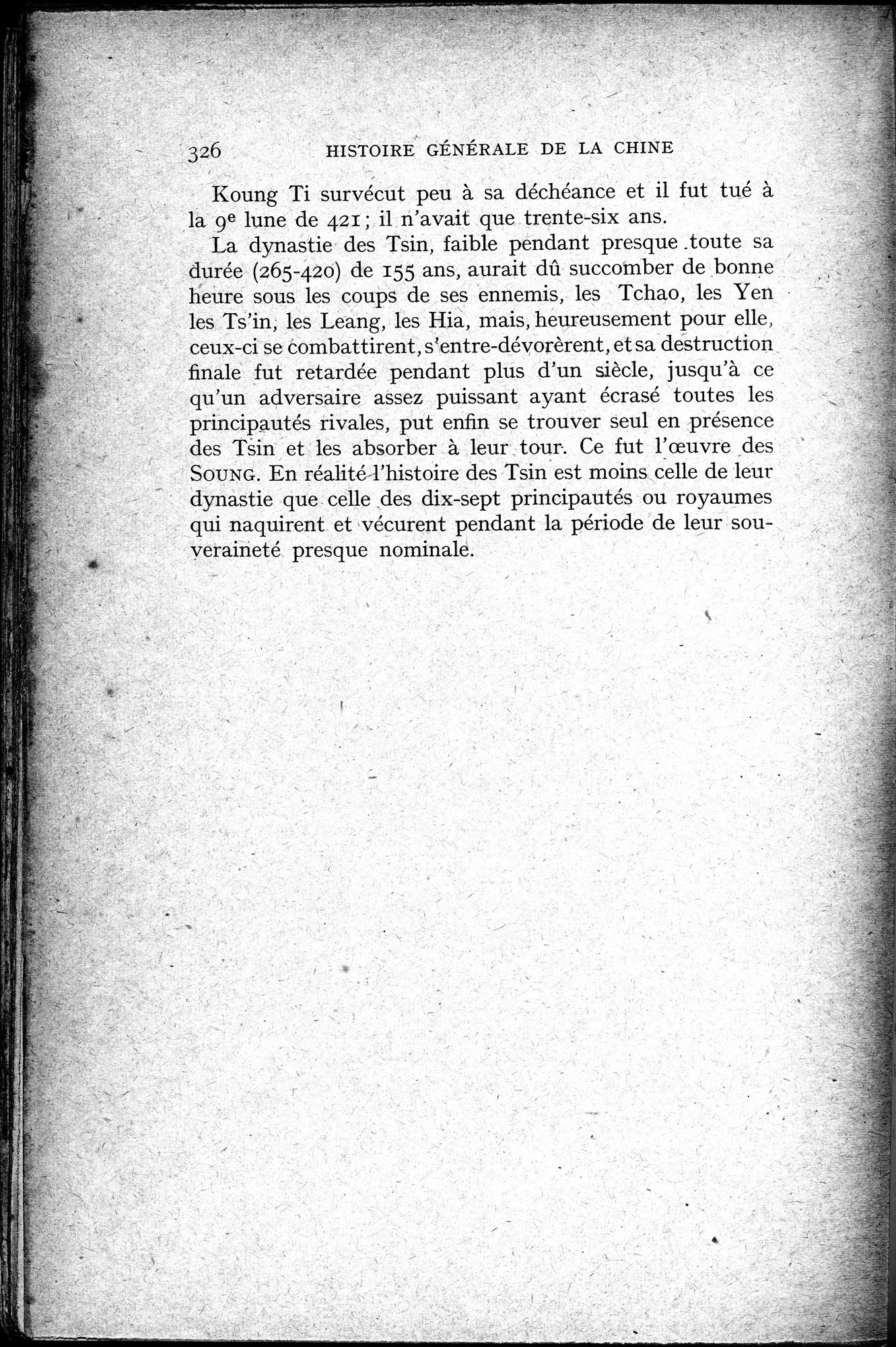 Histoire Générale de la Chine : vol.1 / 328 ページ（白黒高解像度画像）