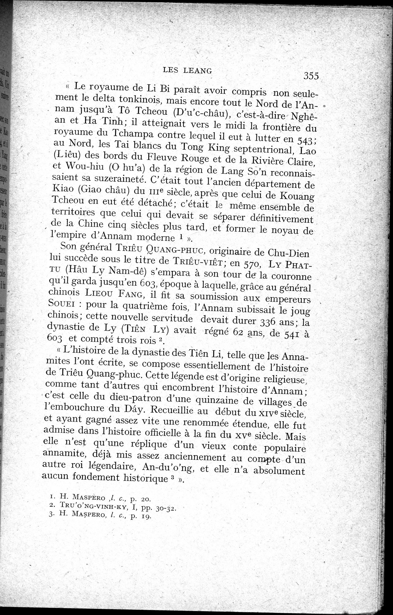 Histoire Générale de la Chine : vol.1 / 357 ページ（白黒高解像度画像）