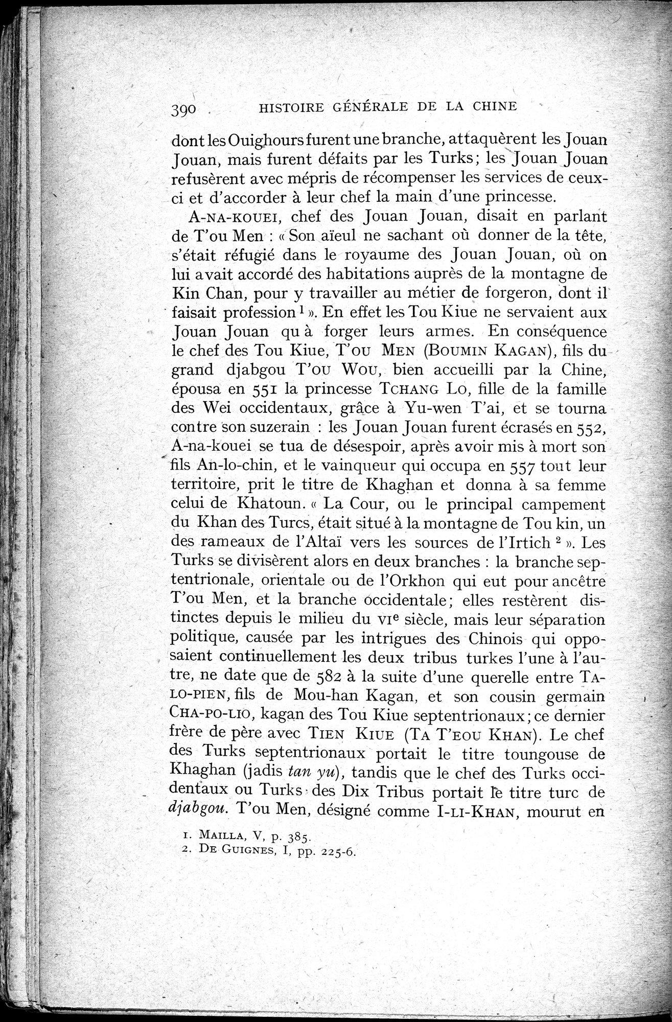 Histoire Générale de la Chine : vol.1 / 392 ページ（白黒高解像度画像）