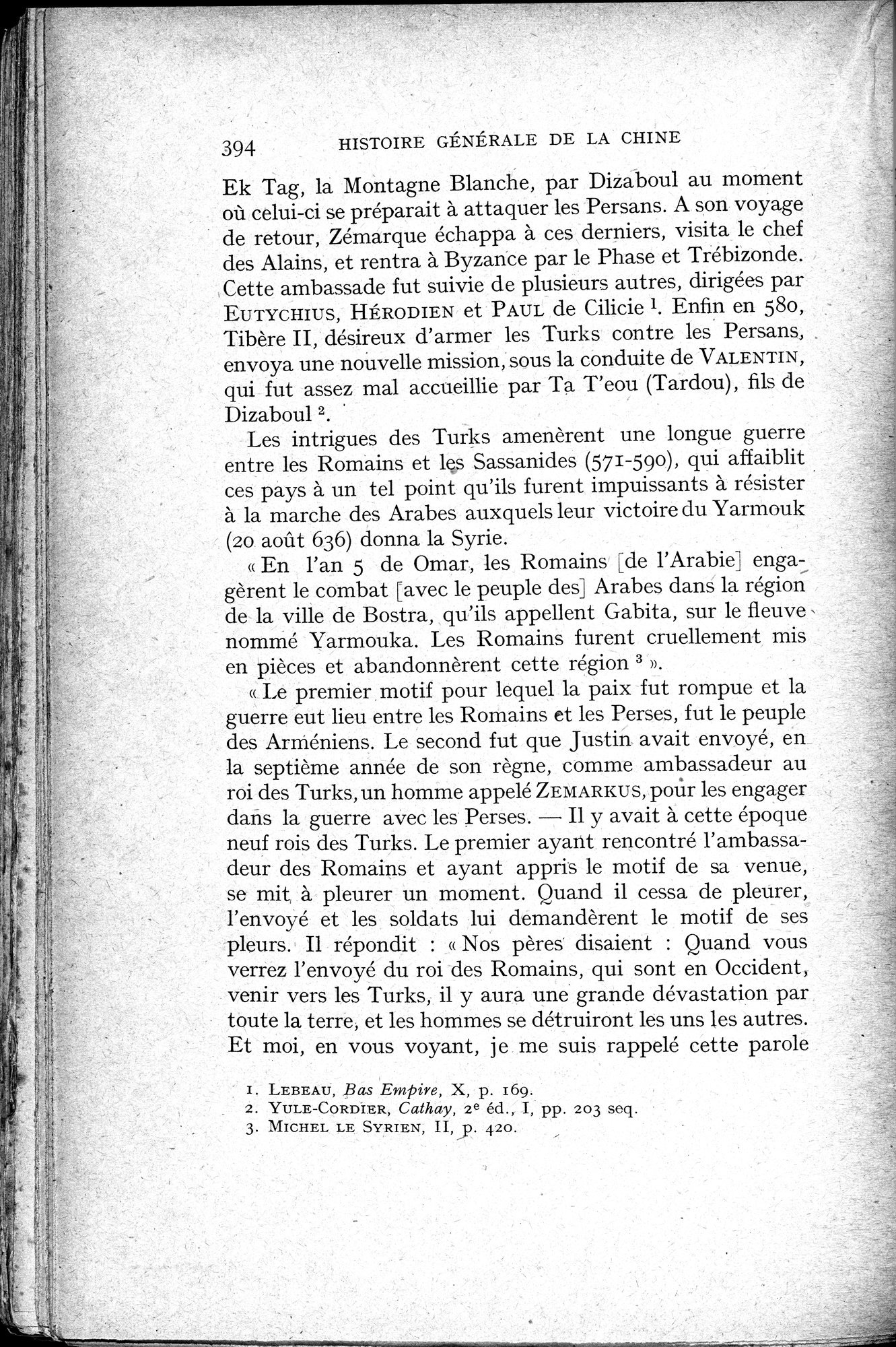 Histoire Générale de la Chine : vol.1 / 396 ページ（白黒高解像度画像）