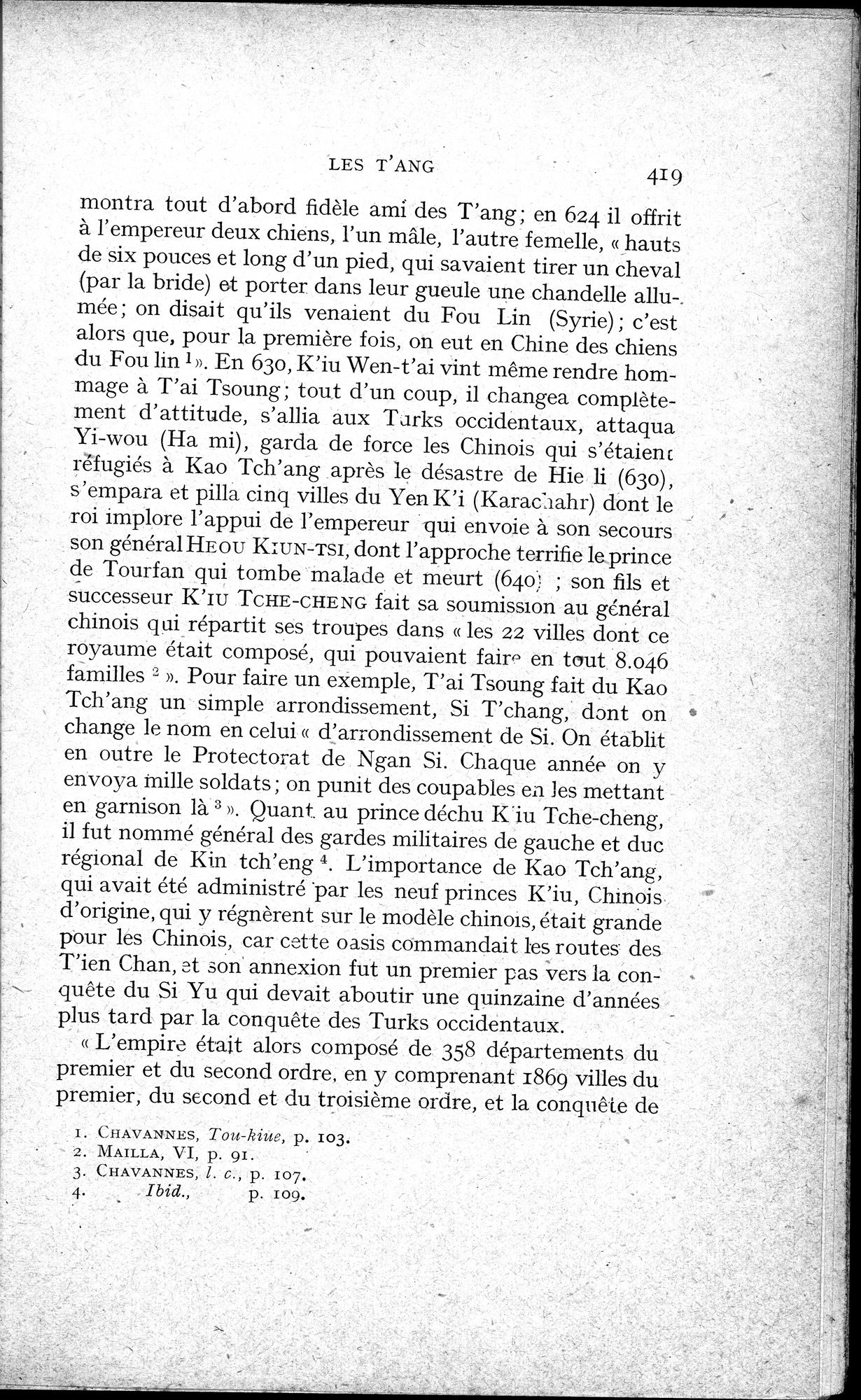 Histoire Générale de la Chine : vol.1 / 421 ページ（白黒高解像度画像）