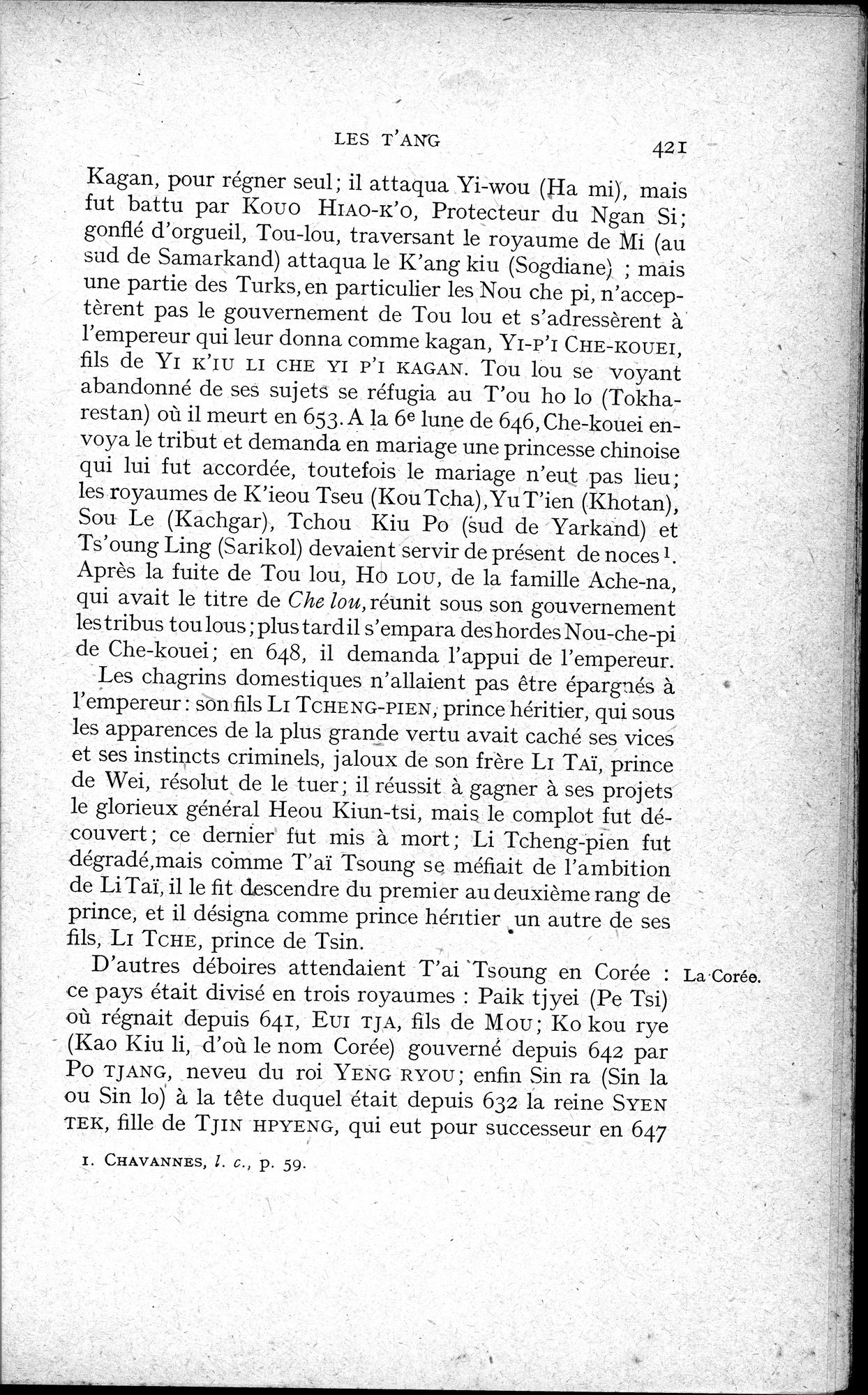 Histoire Générale de la Chine : vol.1 / 423 ページ（白黒高解像度画像）