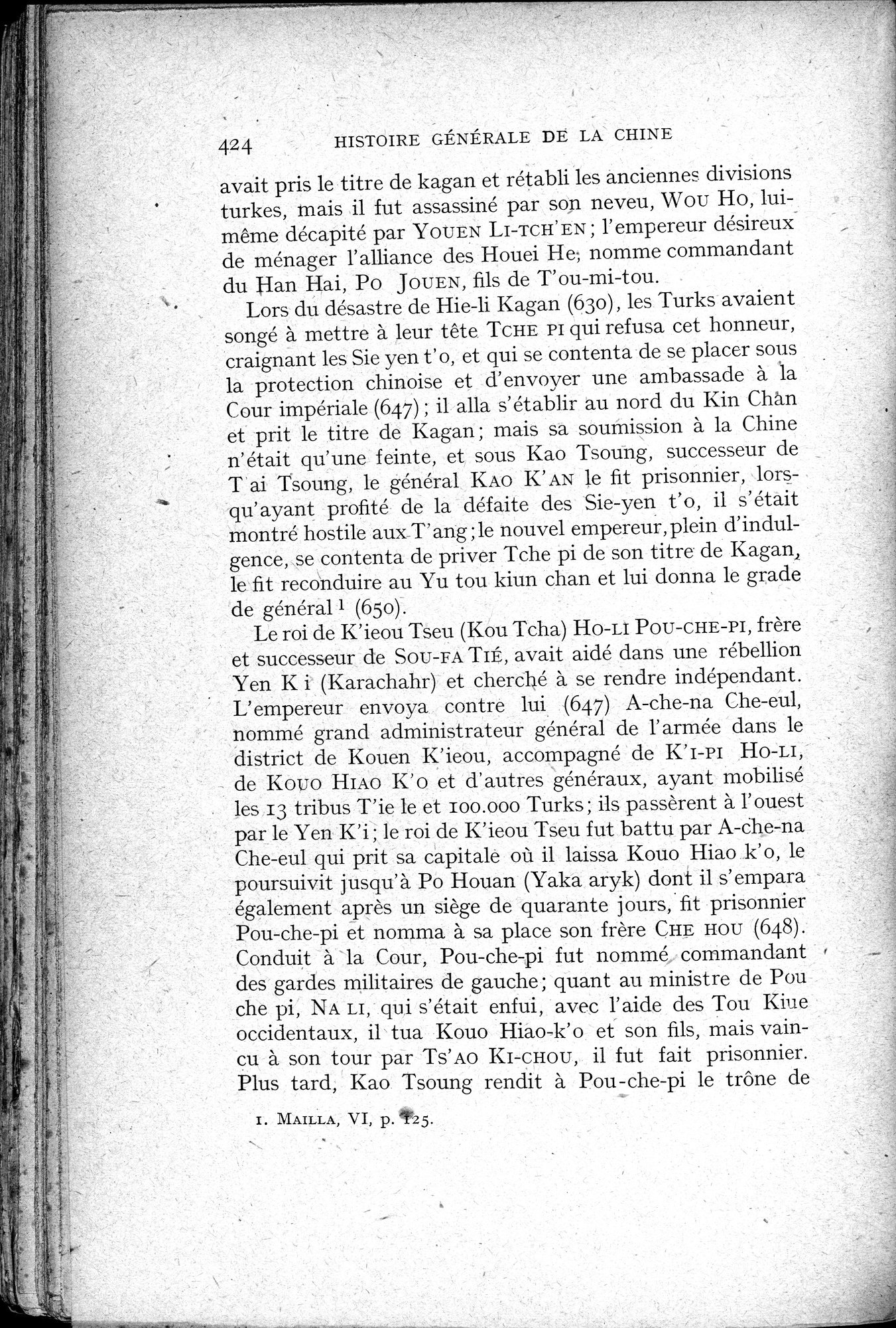 Histoire Générale de la Chine : vol.1 / 426 ページ（白黒高解像度画像）