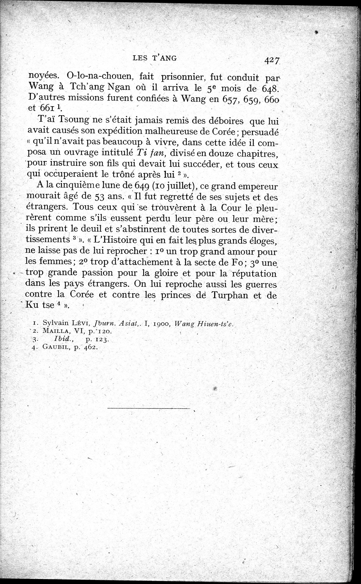 Histoire Générale de la Chine : vol.1 / 429 ページ（白黒高解像度画像）