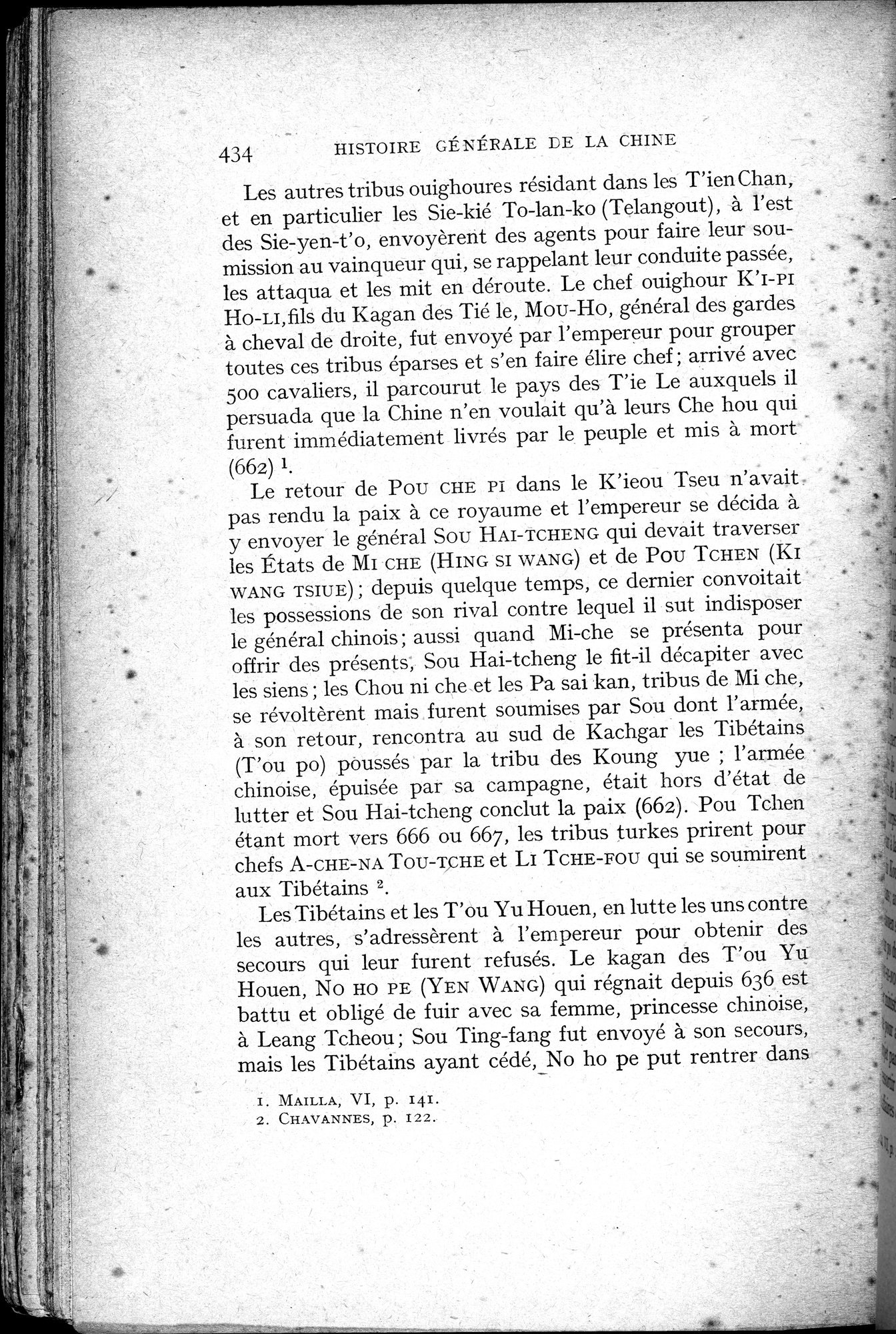 Histoire Générale de la Chine : vol.1 / 436 ページ（白黒高解像度画像）