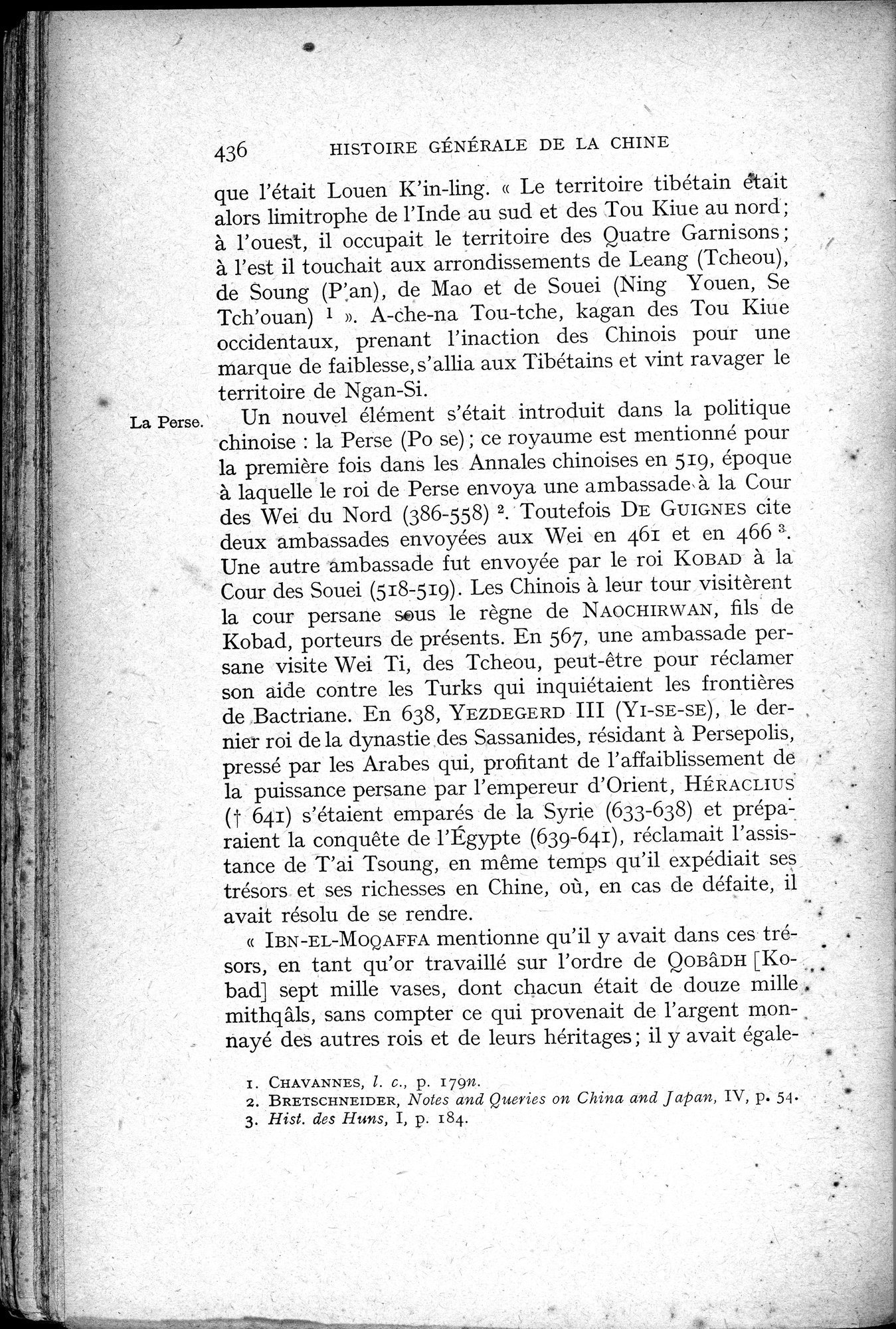 Histoire Générale de la Chine : vol.1 / 438 ページ（白黒高解像度画像）