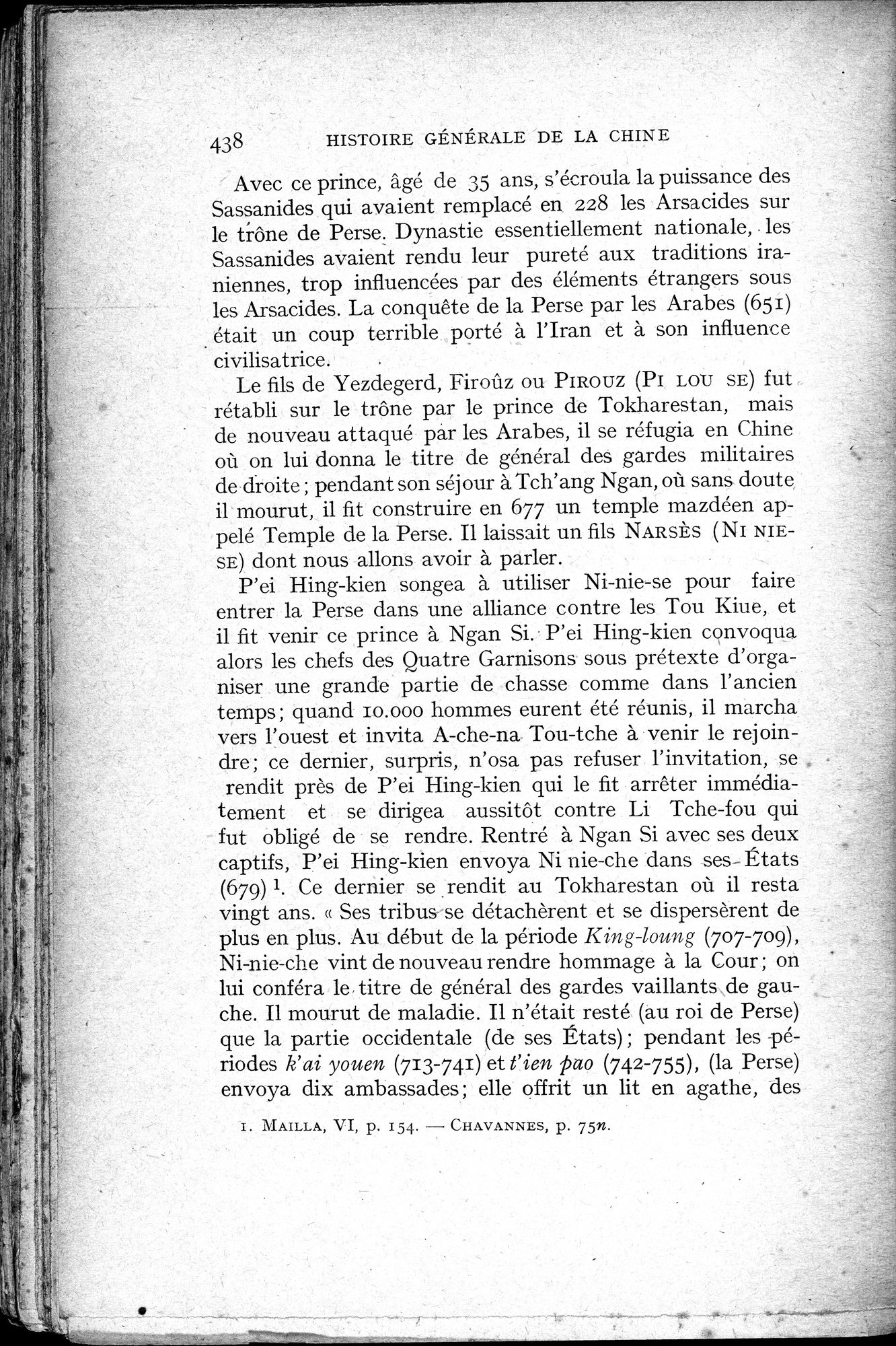 Histoire Générale de la Chine : vol.1 / 440 ページ（白黒高解像度画像）
