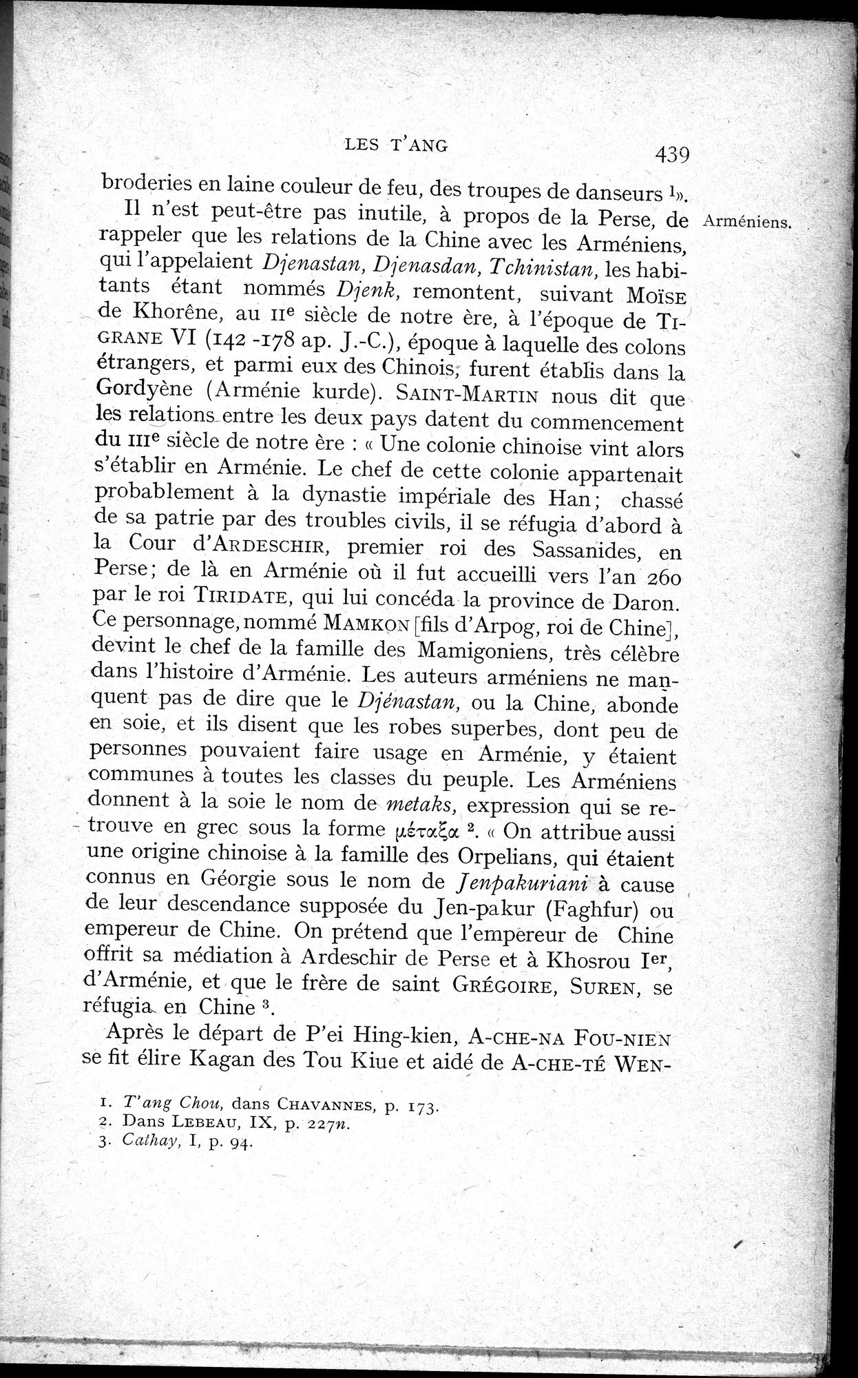 Histoire Générale de la Chine : vol.1 / 441 ページ（白黒高解像度画像）
