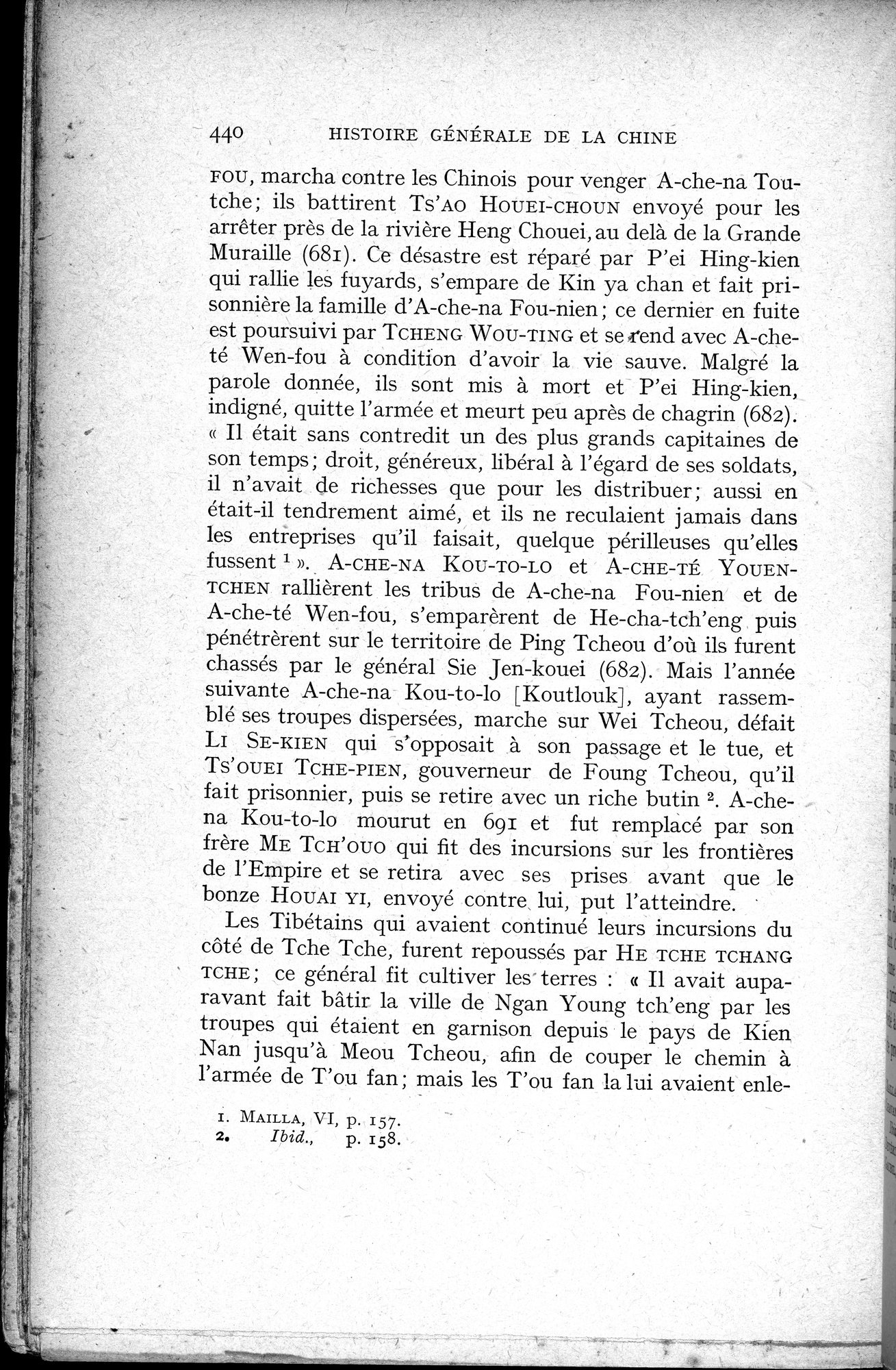 Histoire Générale de la Chine : vol.1 / 442 ページ（白黒高解像度画像）