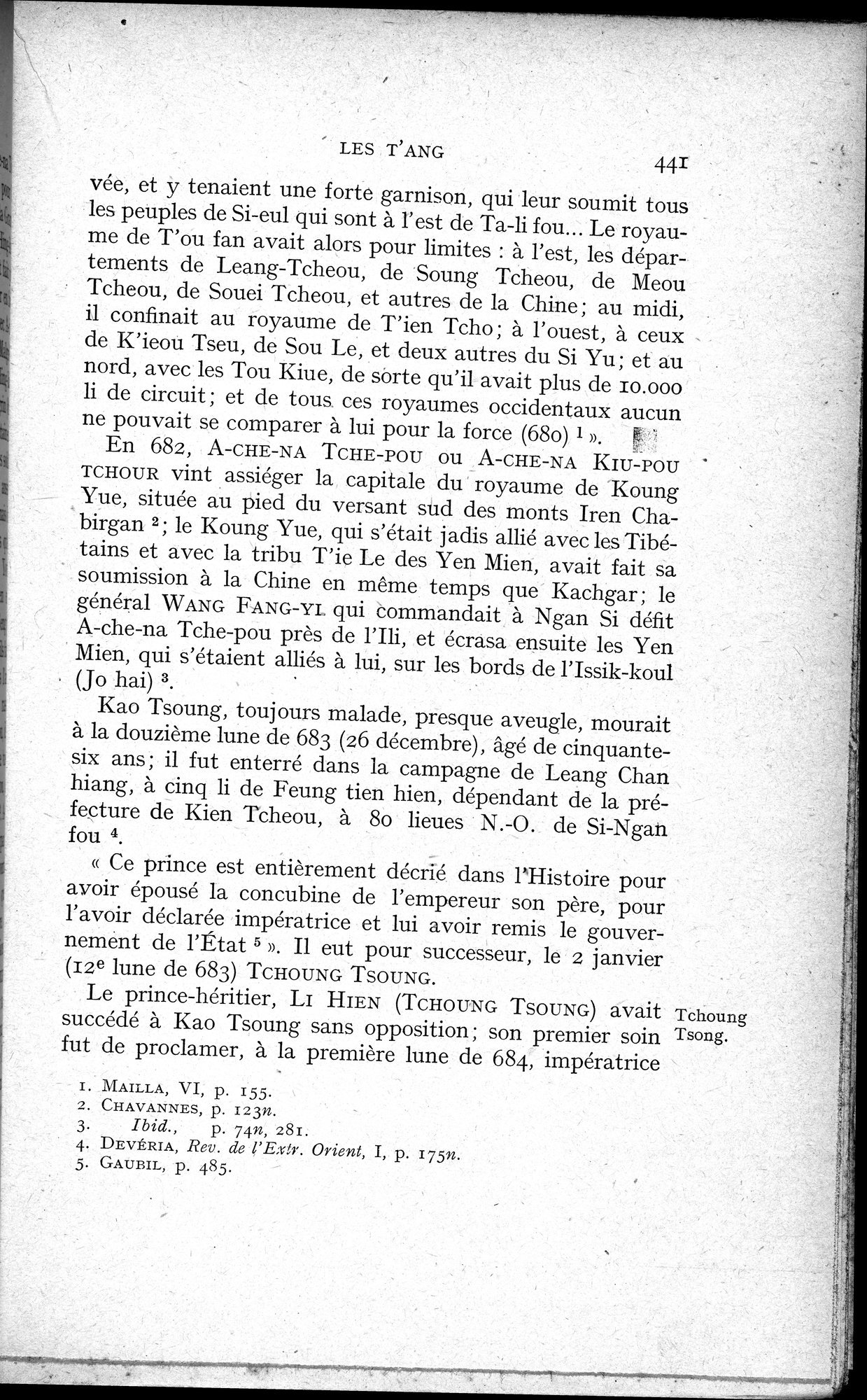 Histoire Générale de la Chine : vol.1 / 443 ページ（白黒高解像度画像）