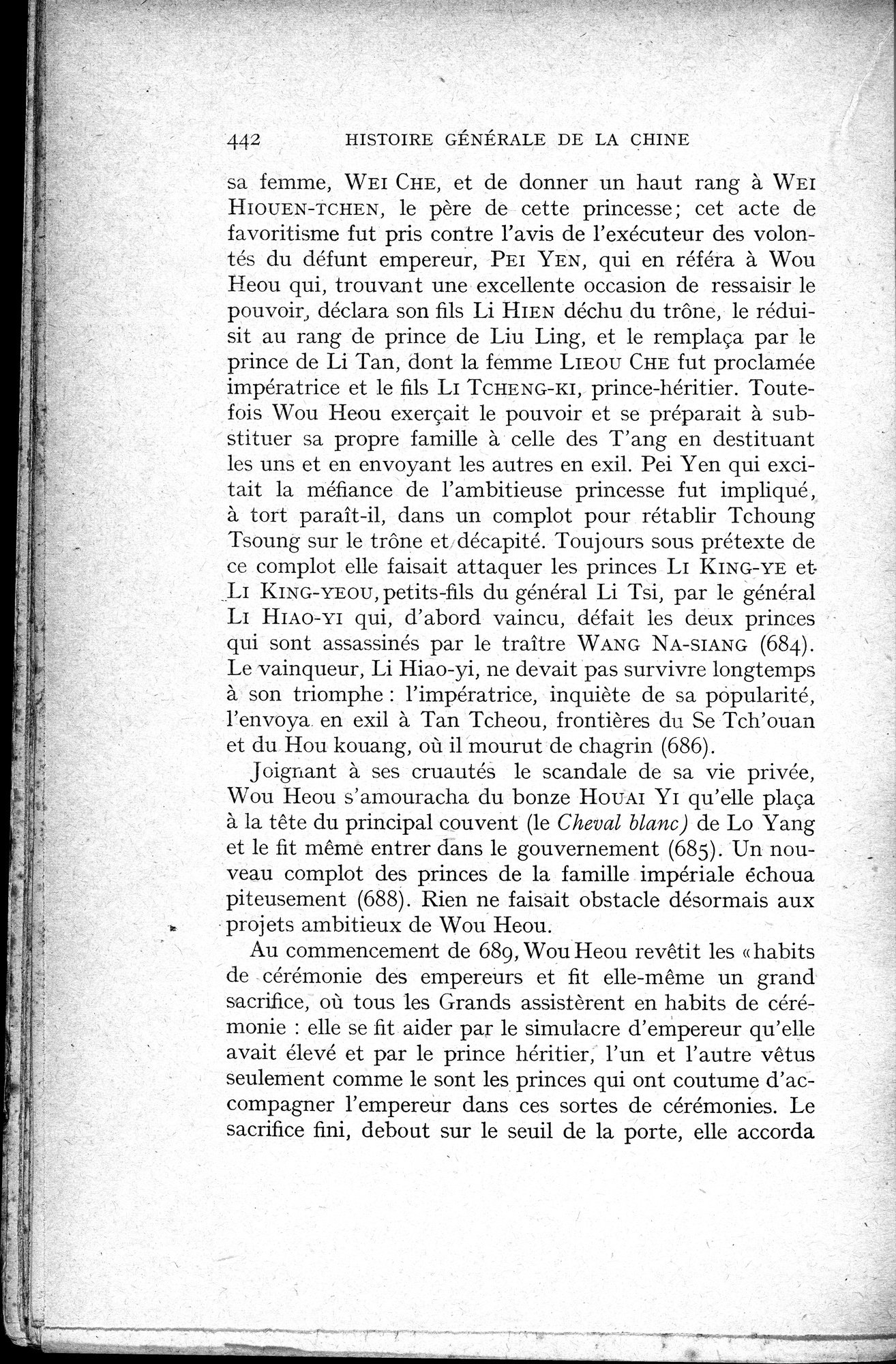 Histoire Générale de la Chine : vol.1 / 444 ページ（白黒高解像度画像）