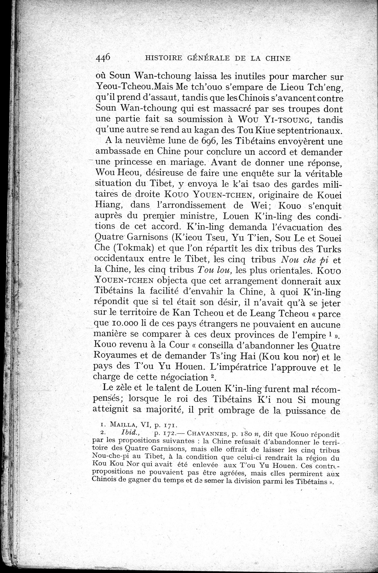 Histoire Générale de la Chine : vol.1 / 448 ページ（白黒高解像度画像）