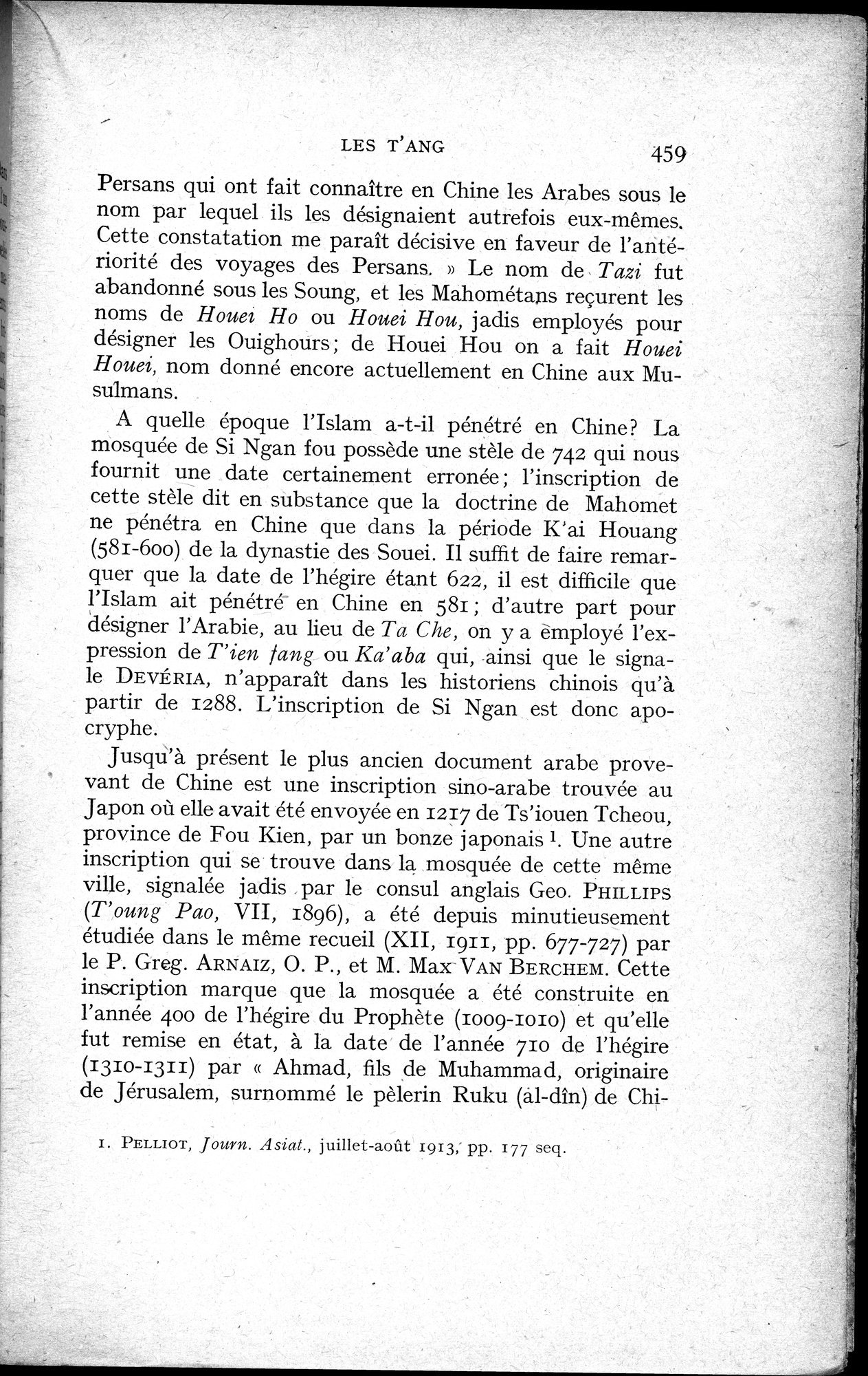 Histoire Générale de la Chine : vol.1 / 461 ページ（白黒高解像度画像）