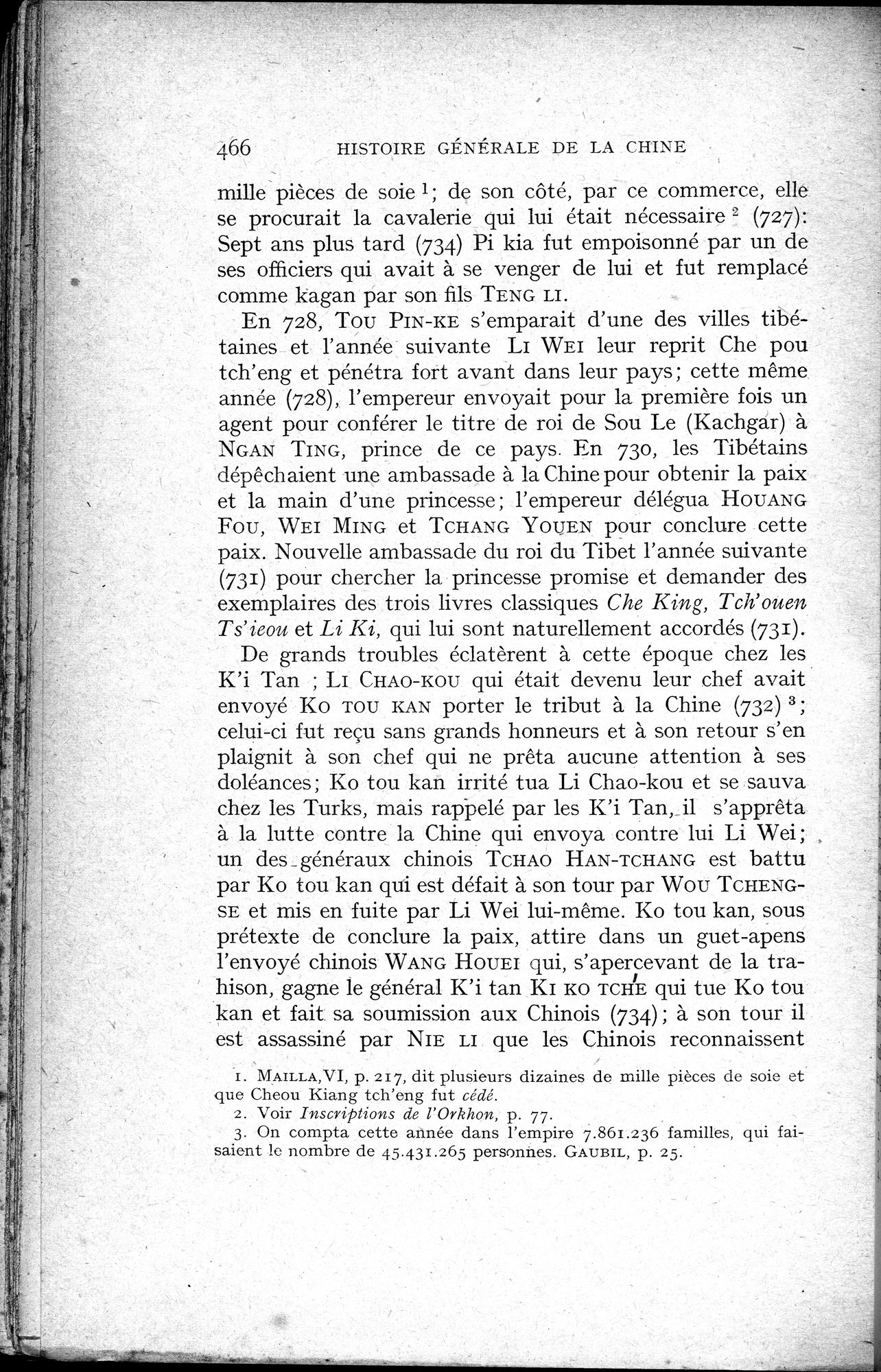 Histoire Générale de la Chine : vol.1 / 468 ページ（白黒高解像度画像）