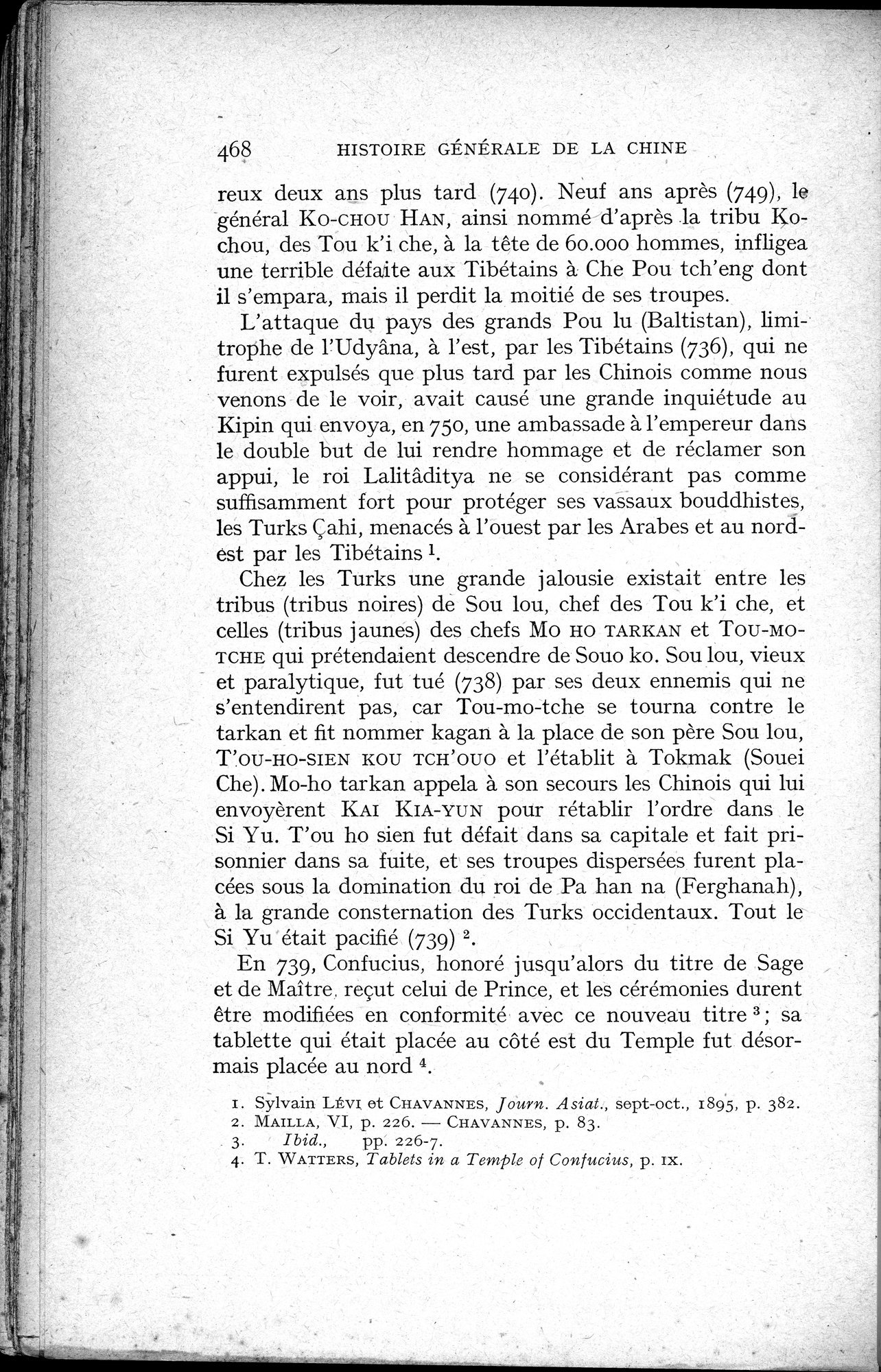 Histoire Générale de la Chine : vol.1 / 470 ページ（白黒高解像度画像）
