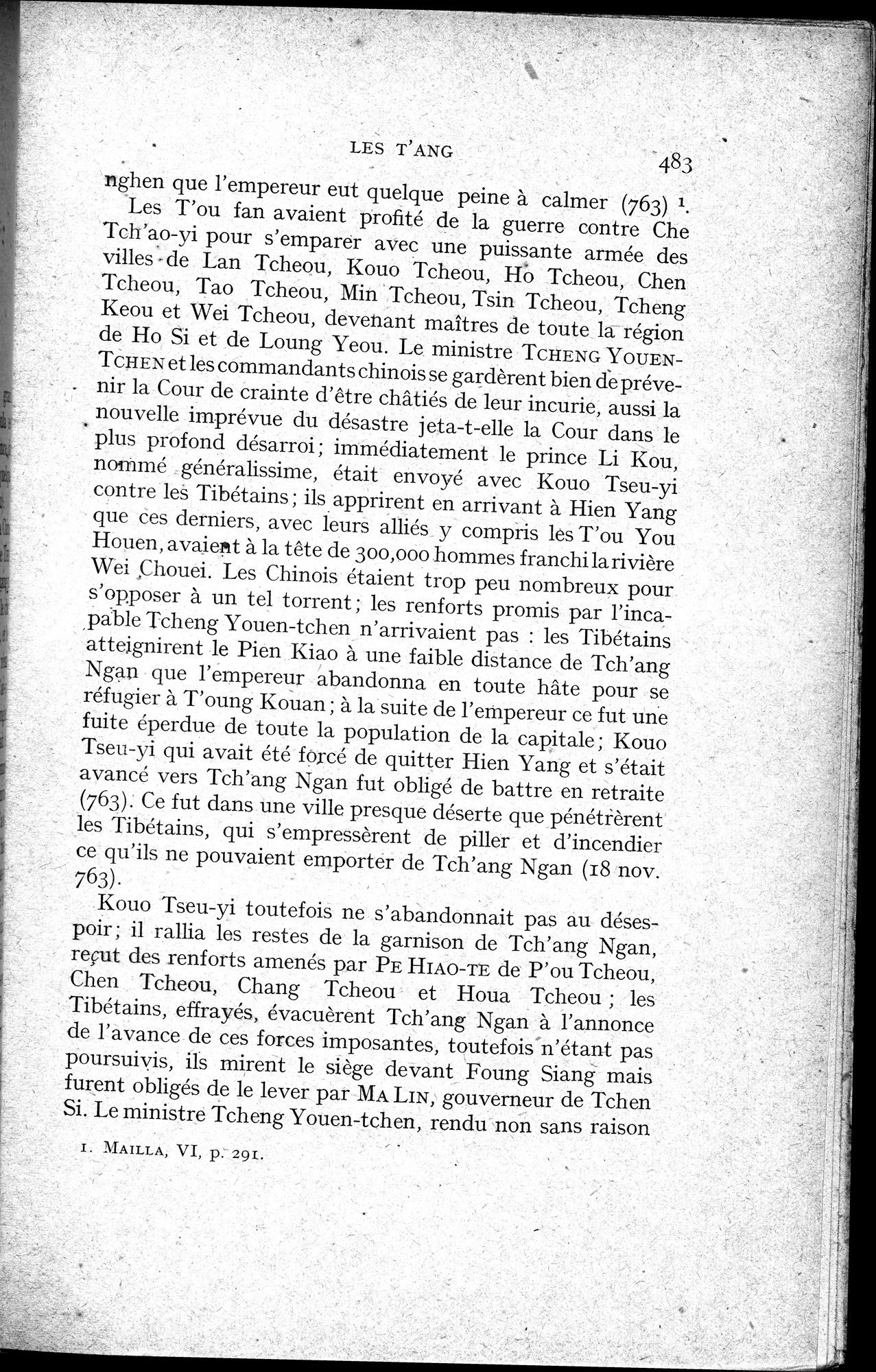 Histoire Générale de la Chine : vol.1 / 485 ページ（白黒高解像度画像）