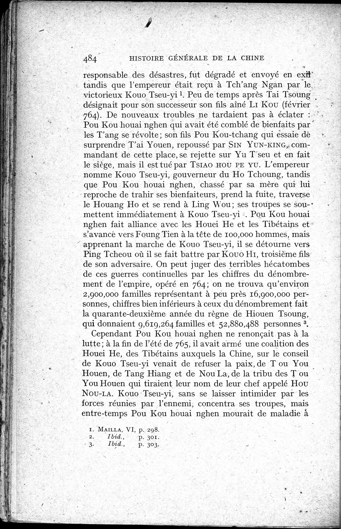 Histoire Générale de la Chine : vol.1 / 486 ページ（白黒高解像度画像）