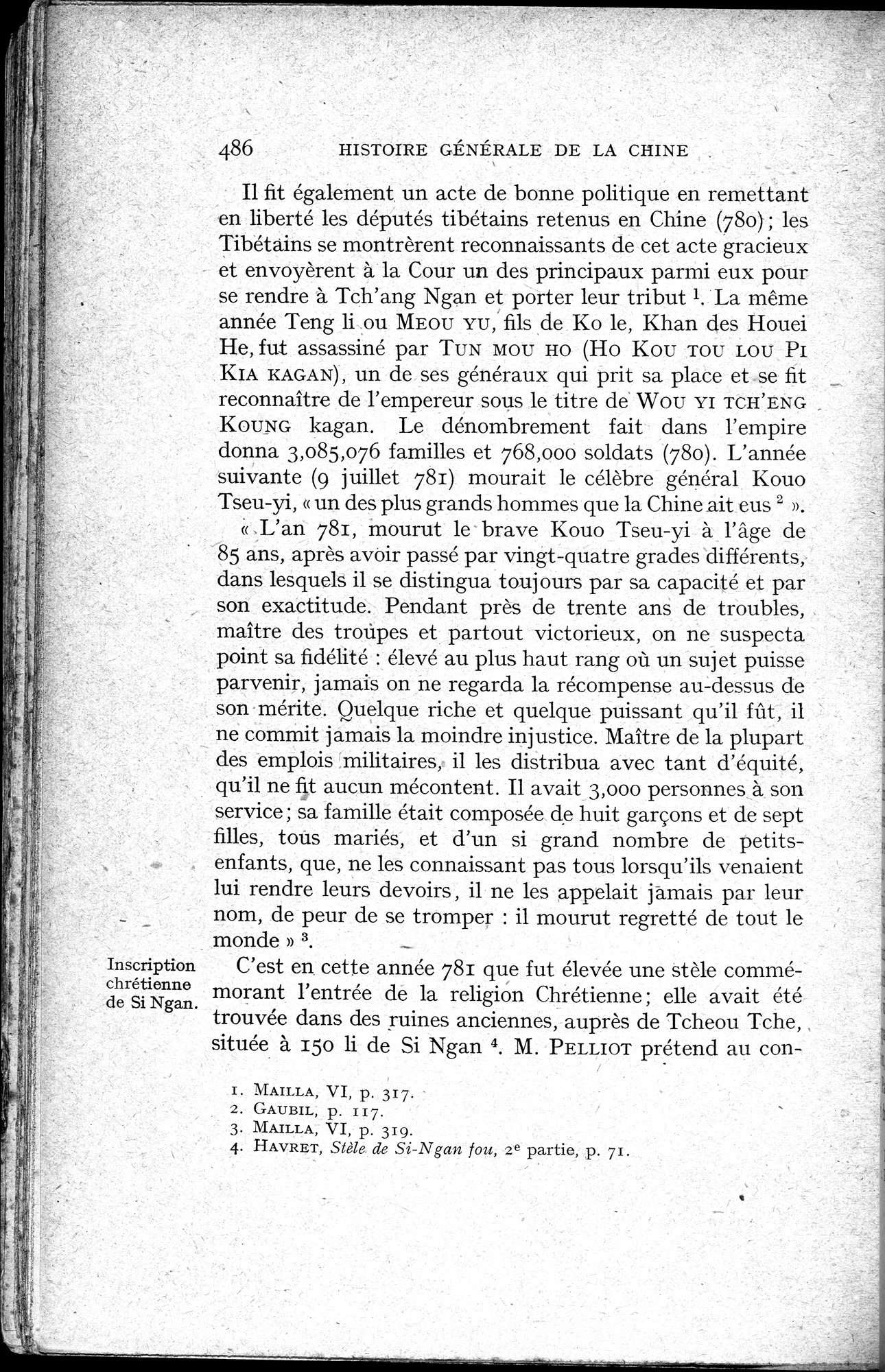 Histoire Générale de la Chine : vol.1 / 488 ページ（白黒高解像度画像）