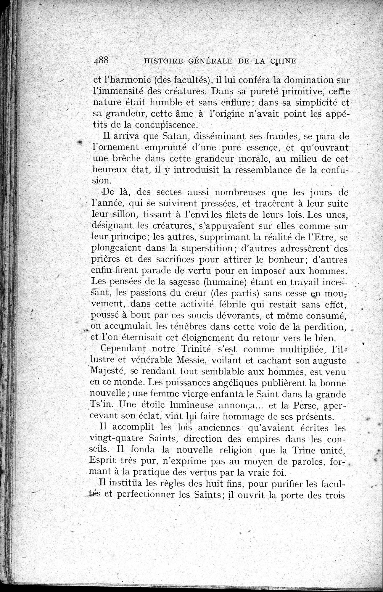 Histoire Générale de la Chine : vol.1 / 490 ページ（白黒高解像度画像）