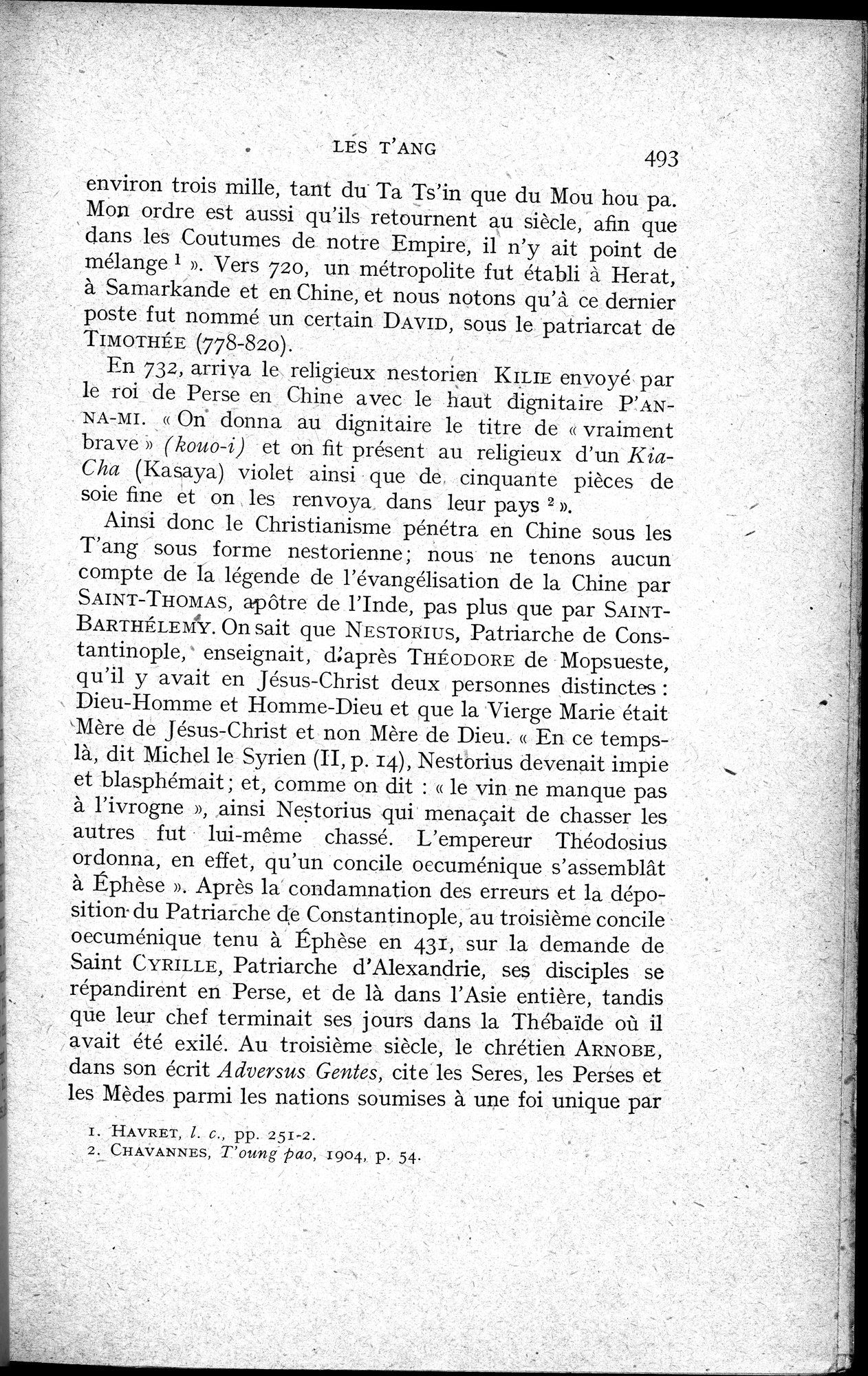 Histoire Générale de la Chine : vol.1 / 495 ページ（白黒高解像度画像）