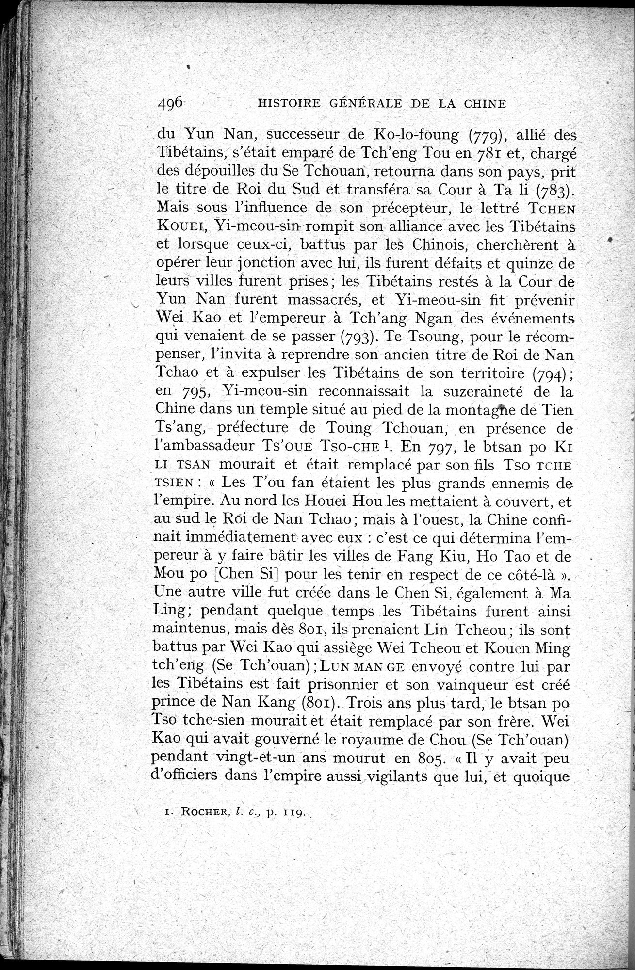 Histoire Générale de la Chine : vol.1 / 498 ページ（白黒高解像度画像）