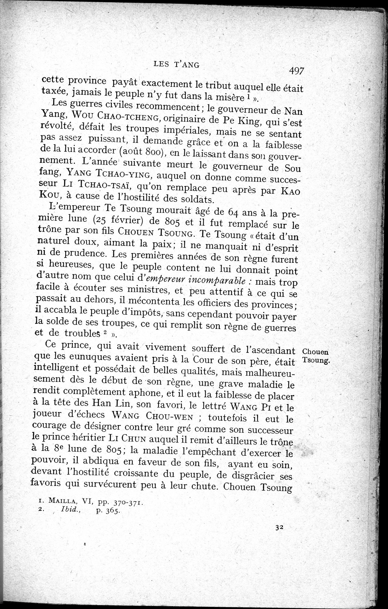 Histoire Générale de la Chine : vol.1 / 499 ページ（白黒高解像度画像）