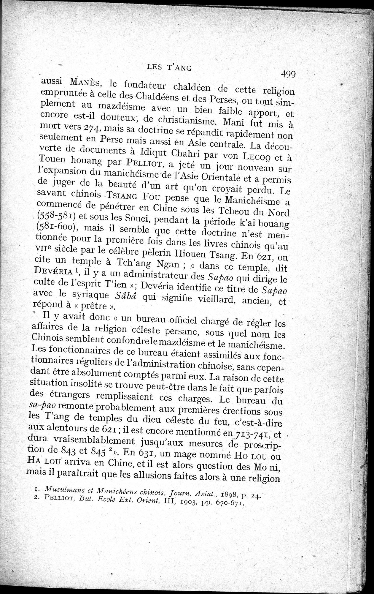 Histoire Générale de la Chine : vol.1 / 501 ページ（白黒高解像度画像）